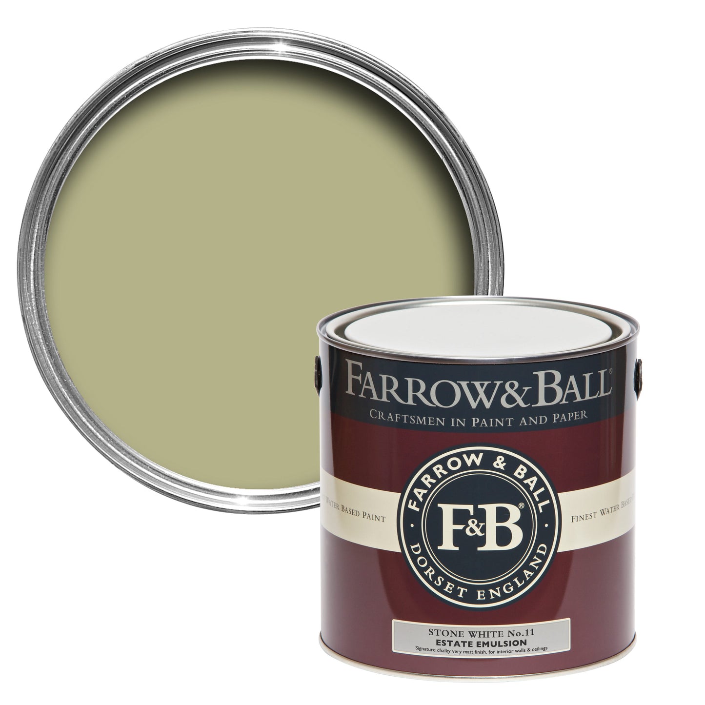 Farrow & Ball Stone White No. 11 - Exterior Eggshell 750ml