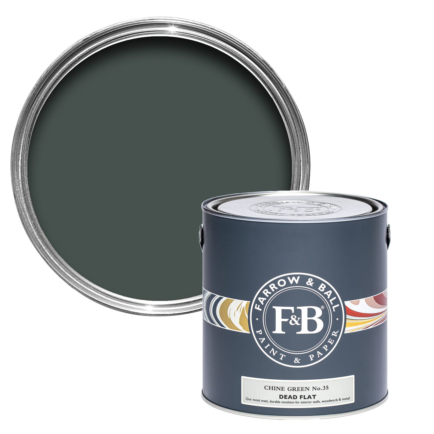 Farrow & Ball Chine Green No. 35 - Dead Flat 5L
