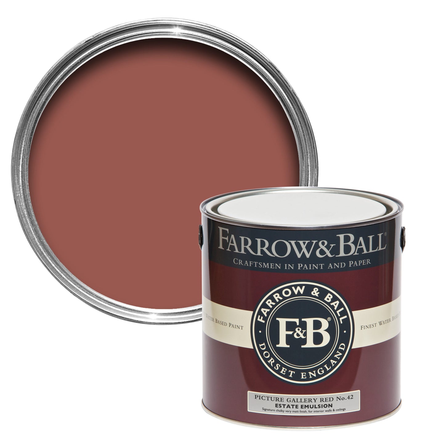Farrow & Ball Picture Gallery Red No. 42 - Modern Eggshell 5L