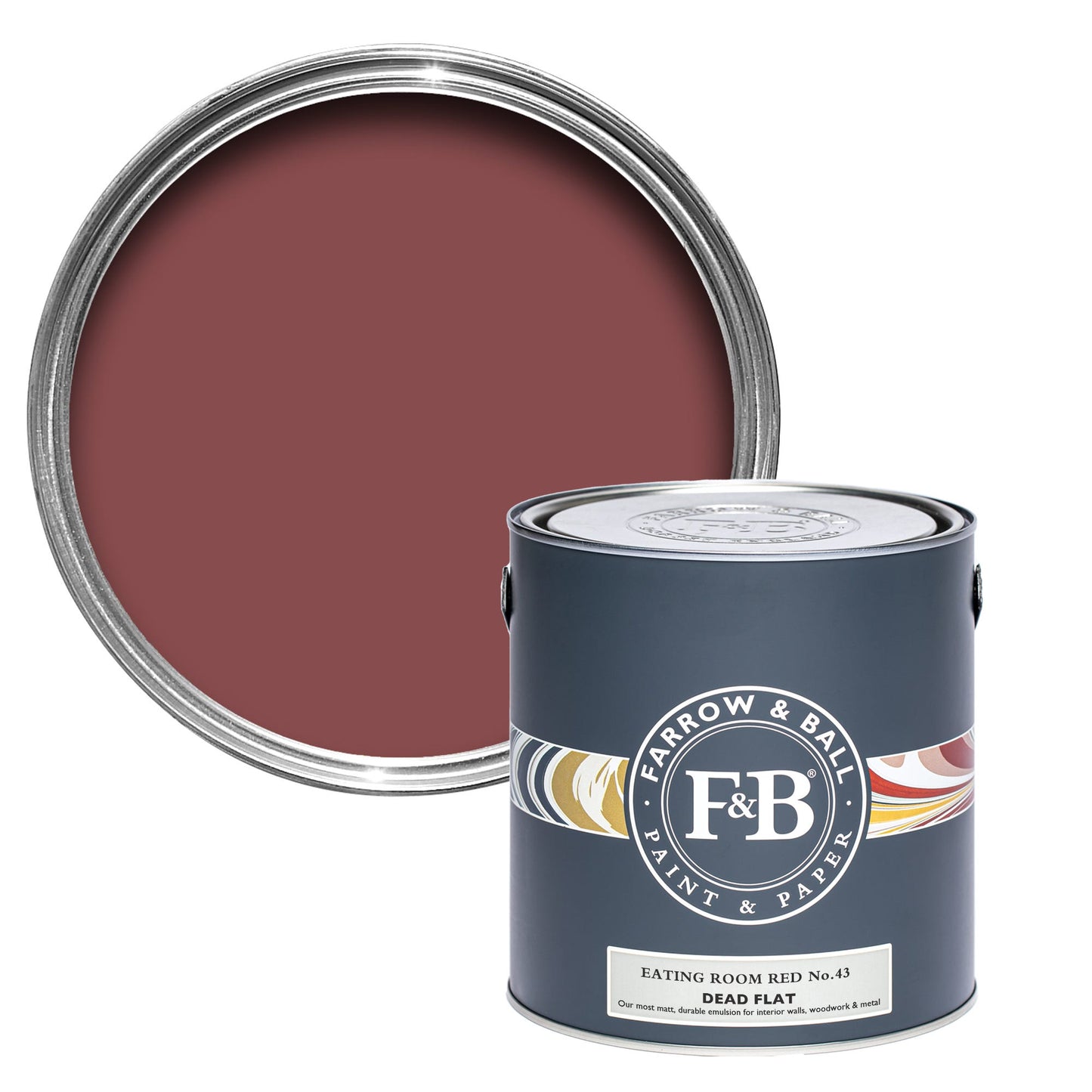 Farrow & Ball Eating Room Red No. 43 - Dead Flat 2.5L