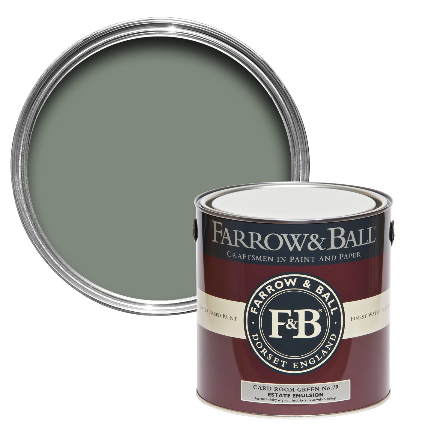 Farrow & Ball Card Room Green No. 79 - Full Gloss 2.5L