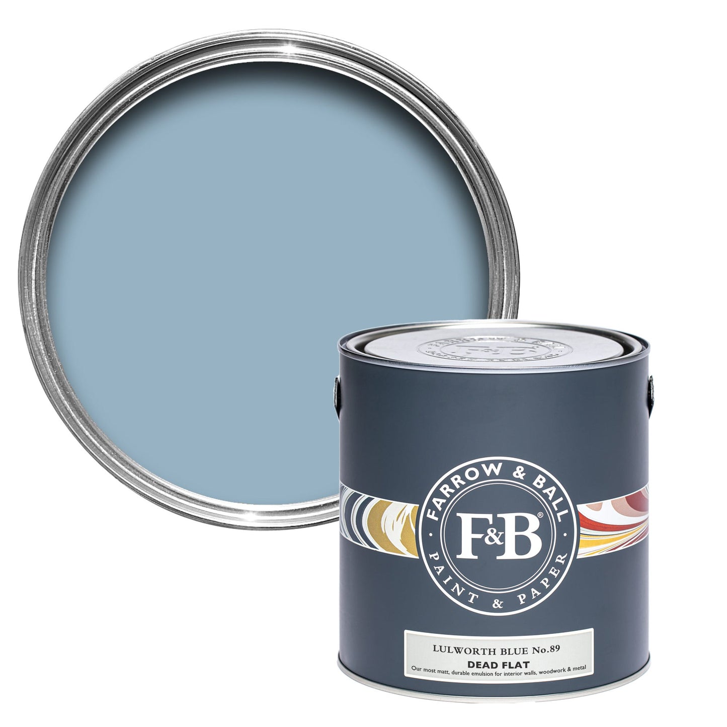 Farrow & Ball Lulworth Blue No. 89 - Dead Flat 750ml