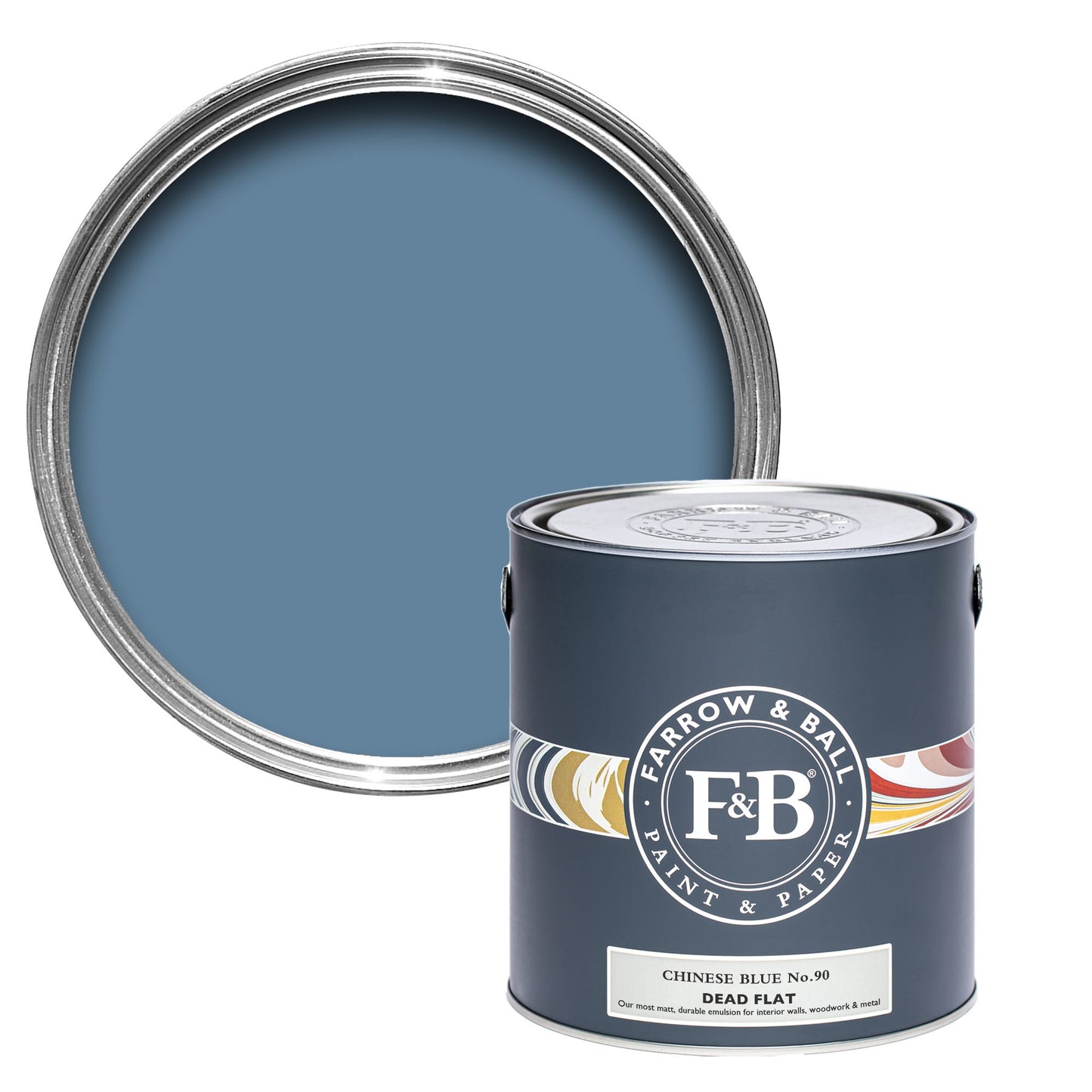Farrow & Ball Chinese Blue No. 90 - Dead Flat 750ml
