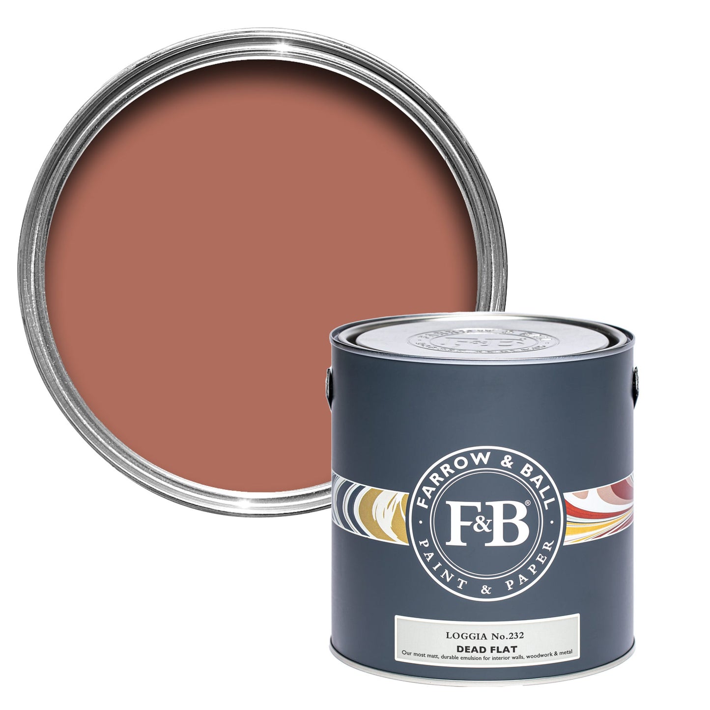 Farrow & Ball Loggia No. 232 - Dead Flat 5L