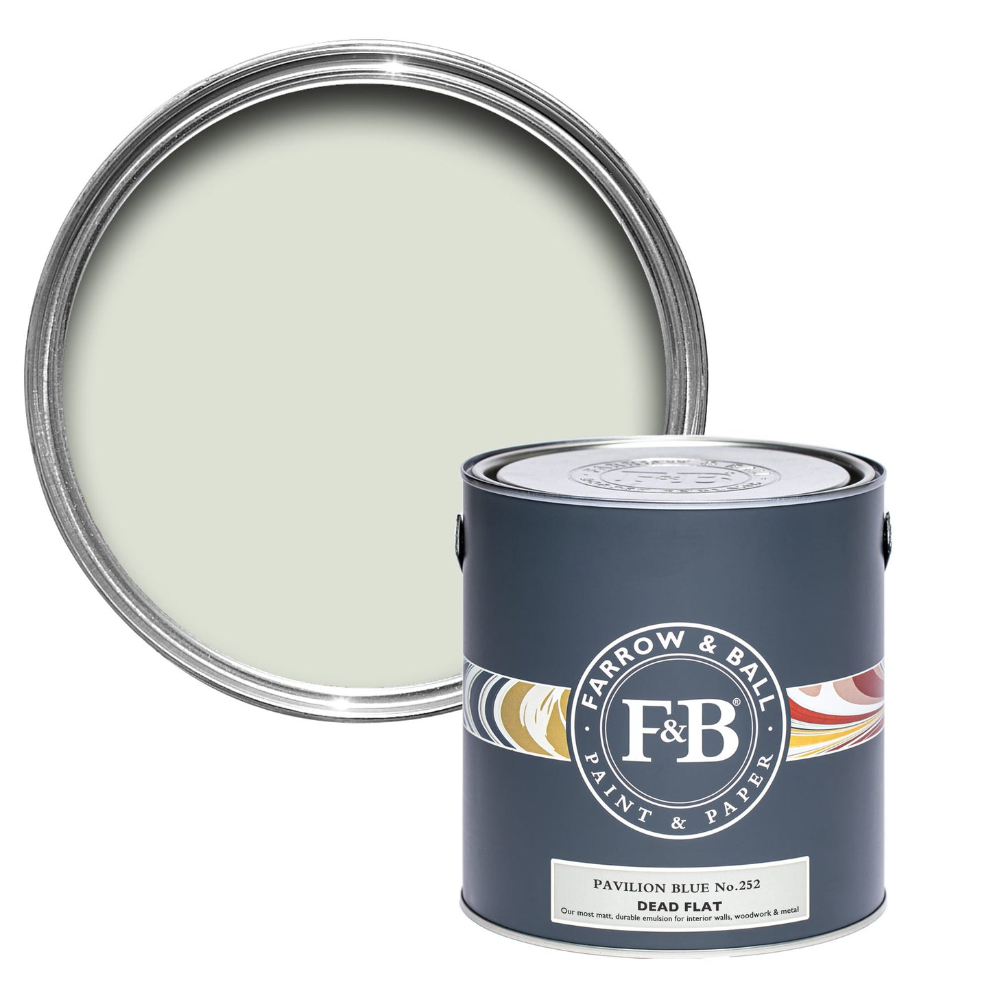 Farrow & Ball Pavilion Blue No. 252 - Dead Flat 2.5L