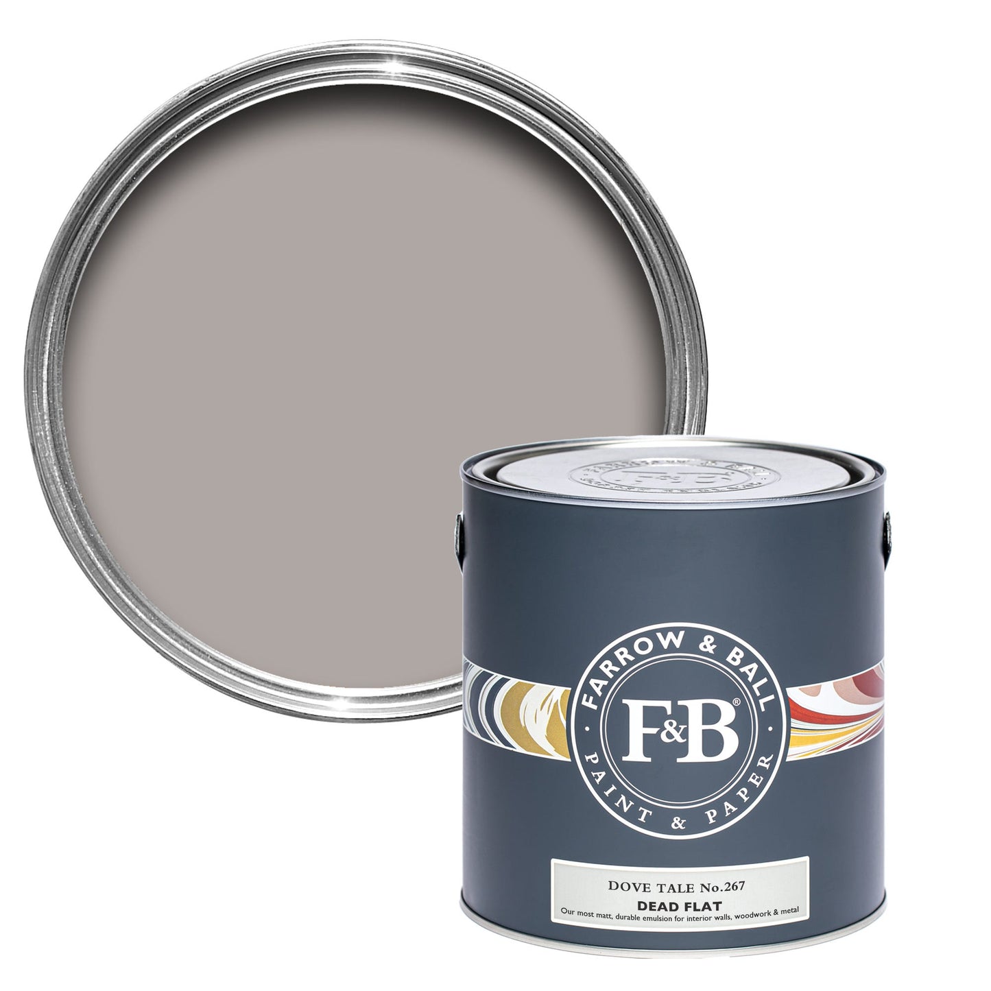 Farrow & Ball Dove Tale No. 267 - Dead Flat 5L