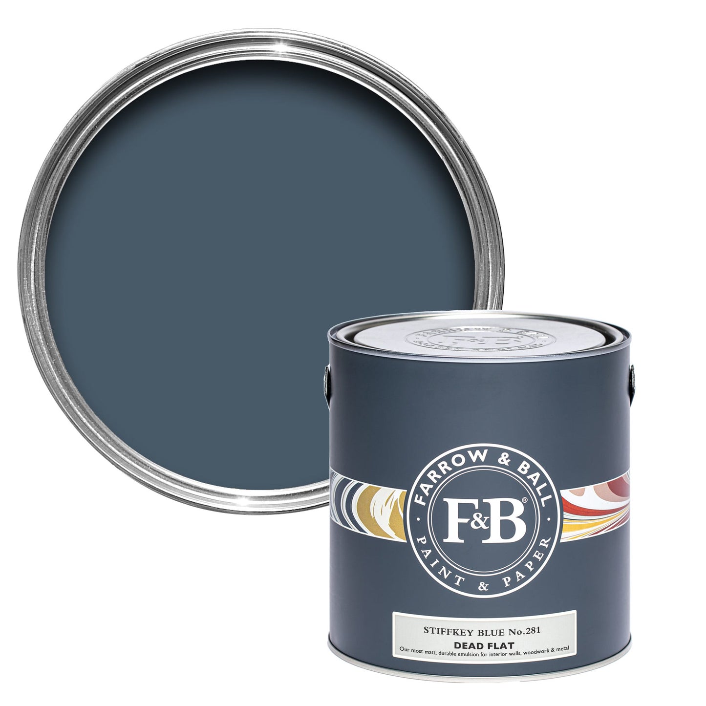Farrow & Ball Stiffkey Blue No. 281 - Dead Flat 5L