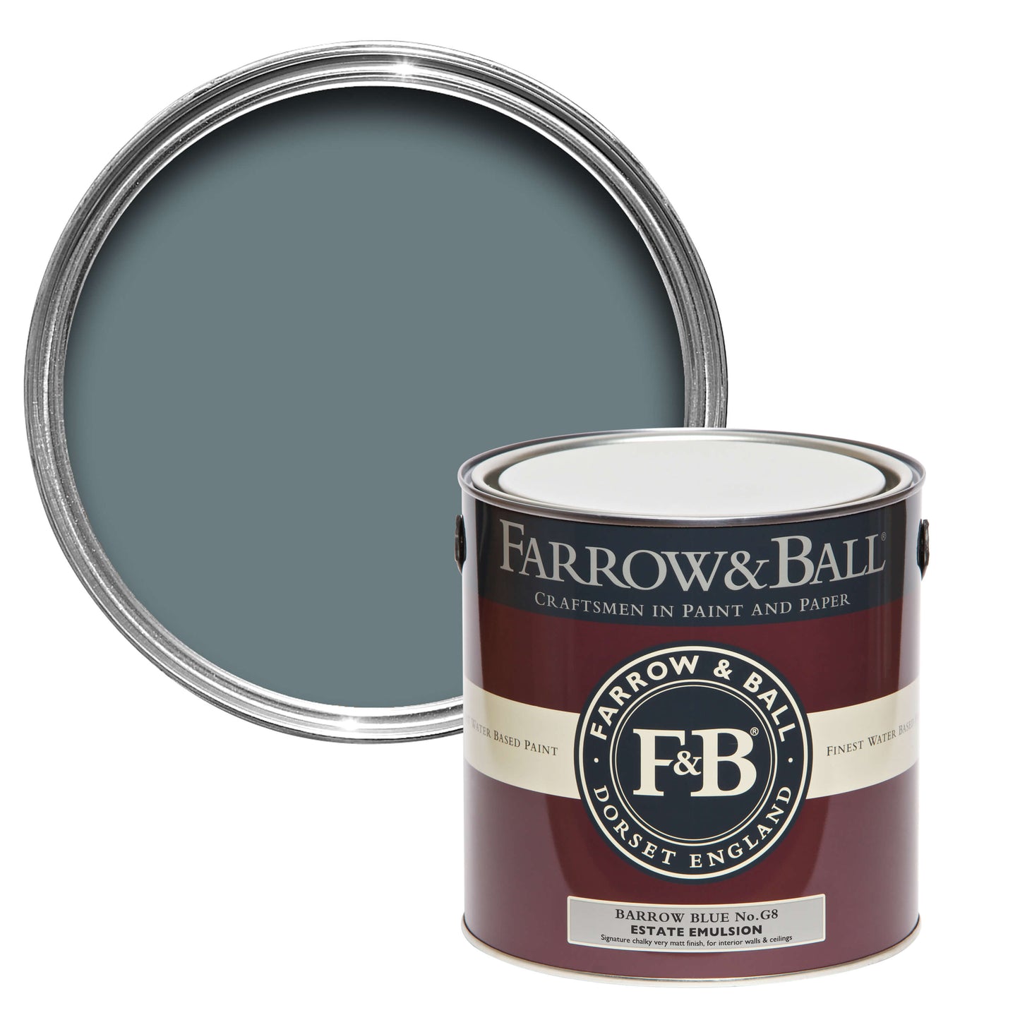 Farrow & Ball Barrow Blue No. G8 - Flat Eggshell 750ml