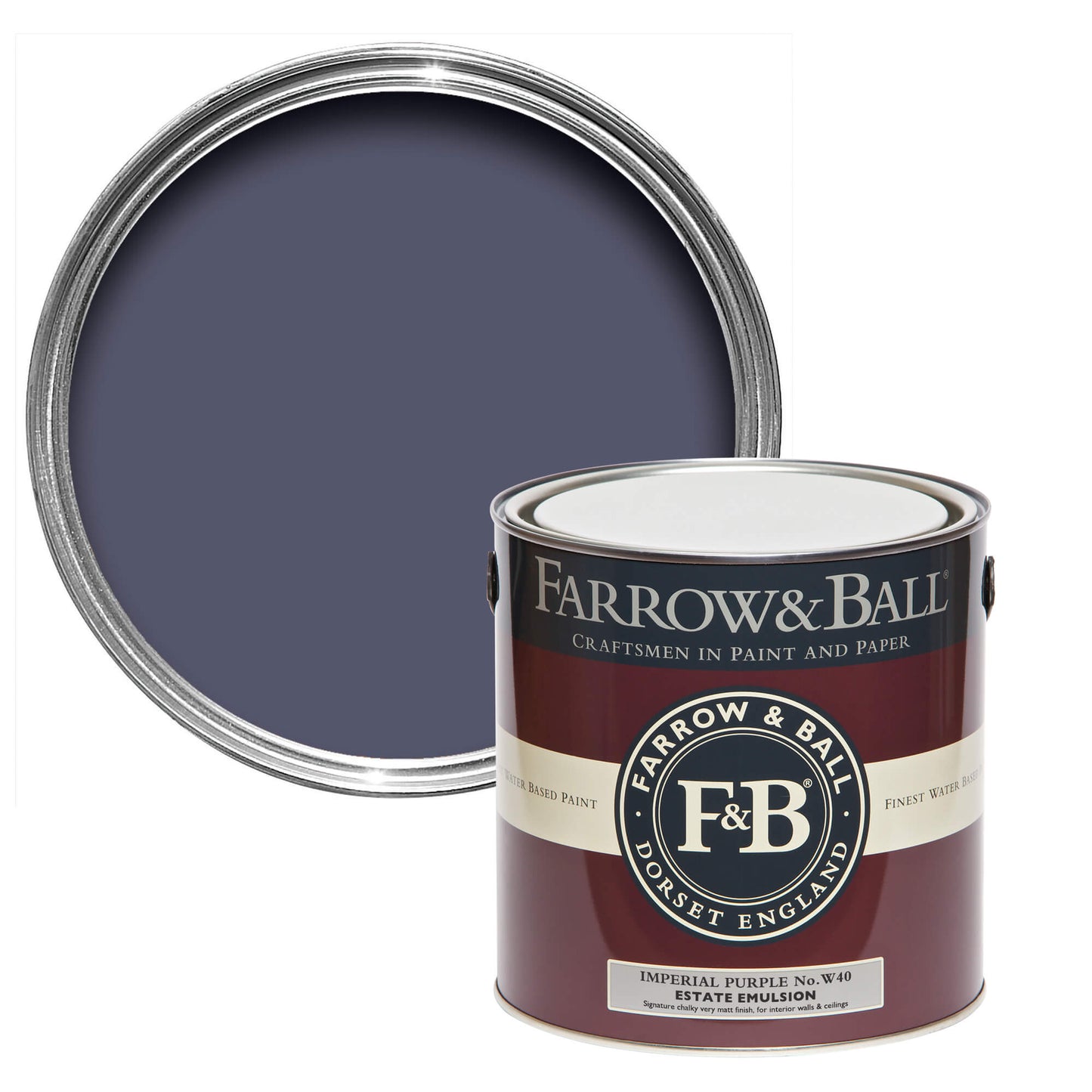 Farrow & Ball Imperial Purple No. W40 - Modern Eggshell 750ml