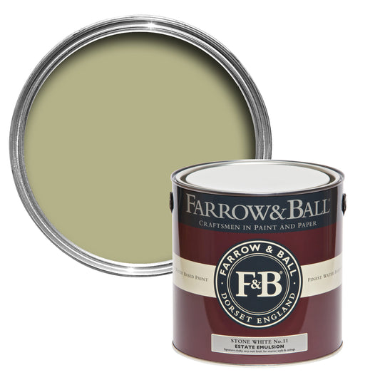 Farrow & Ball Stone White No. 11 - Estate Eggshell 2.5L