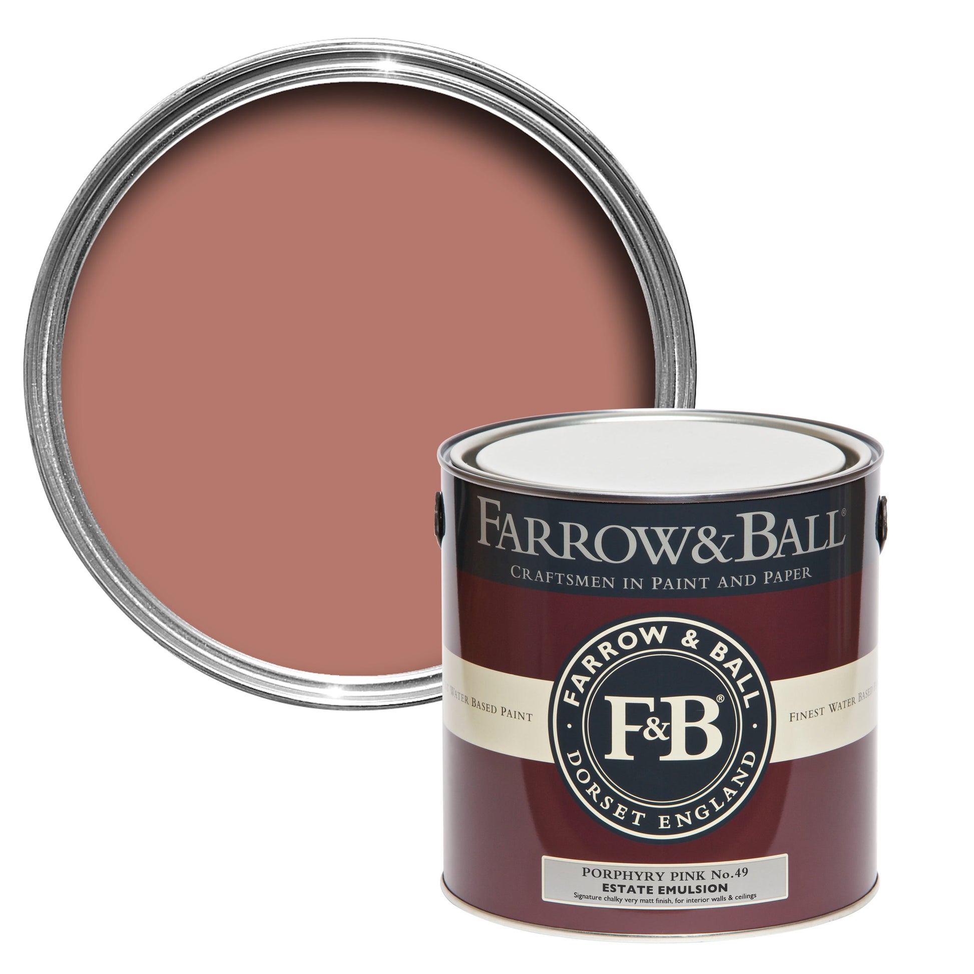 Farrow & Ball Porphyry Pink No. 49 - Exterior Eggshell 2.5L