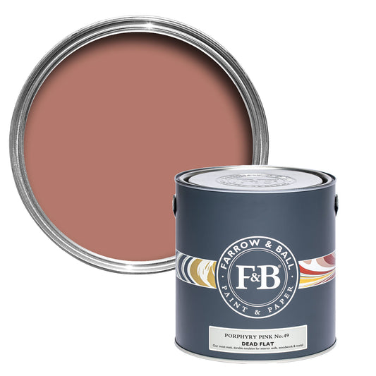 Farrow & Ball Porphyry Pink No. 49 - Dead Flat 2.5L