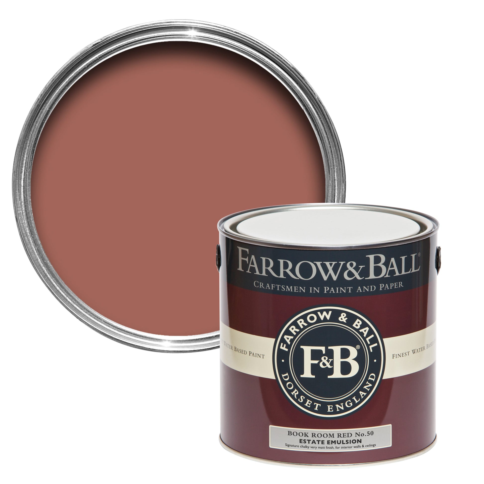 Farrow & Ball Book Room Red No. 50 - Modern Eggshell 5L