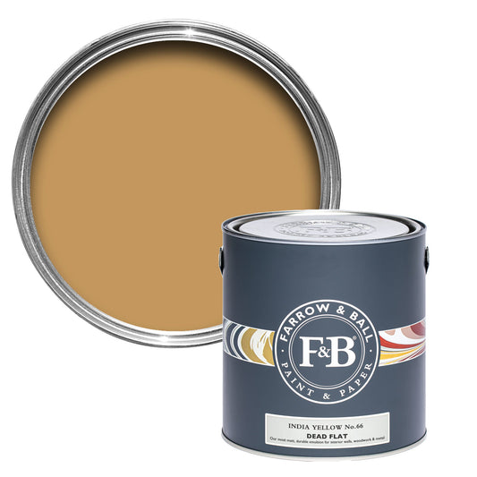 Farrow & Ball India Yellow No. 66 - Dead Flat 2.5L