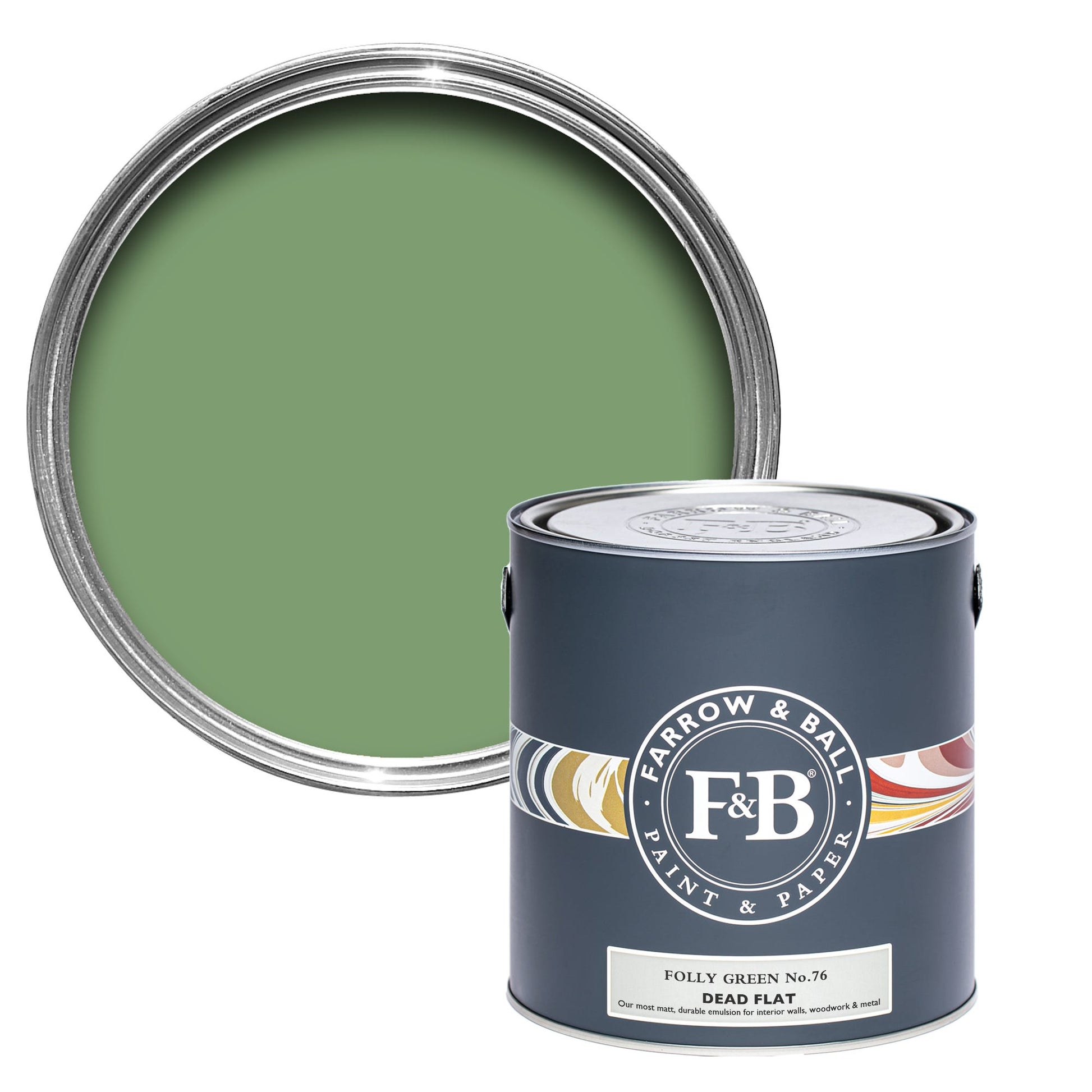 Farrow & Ball Folly Green No. 76 - Dead Flat 2.5L