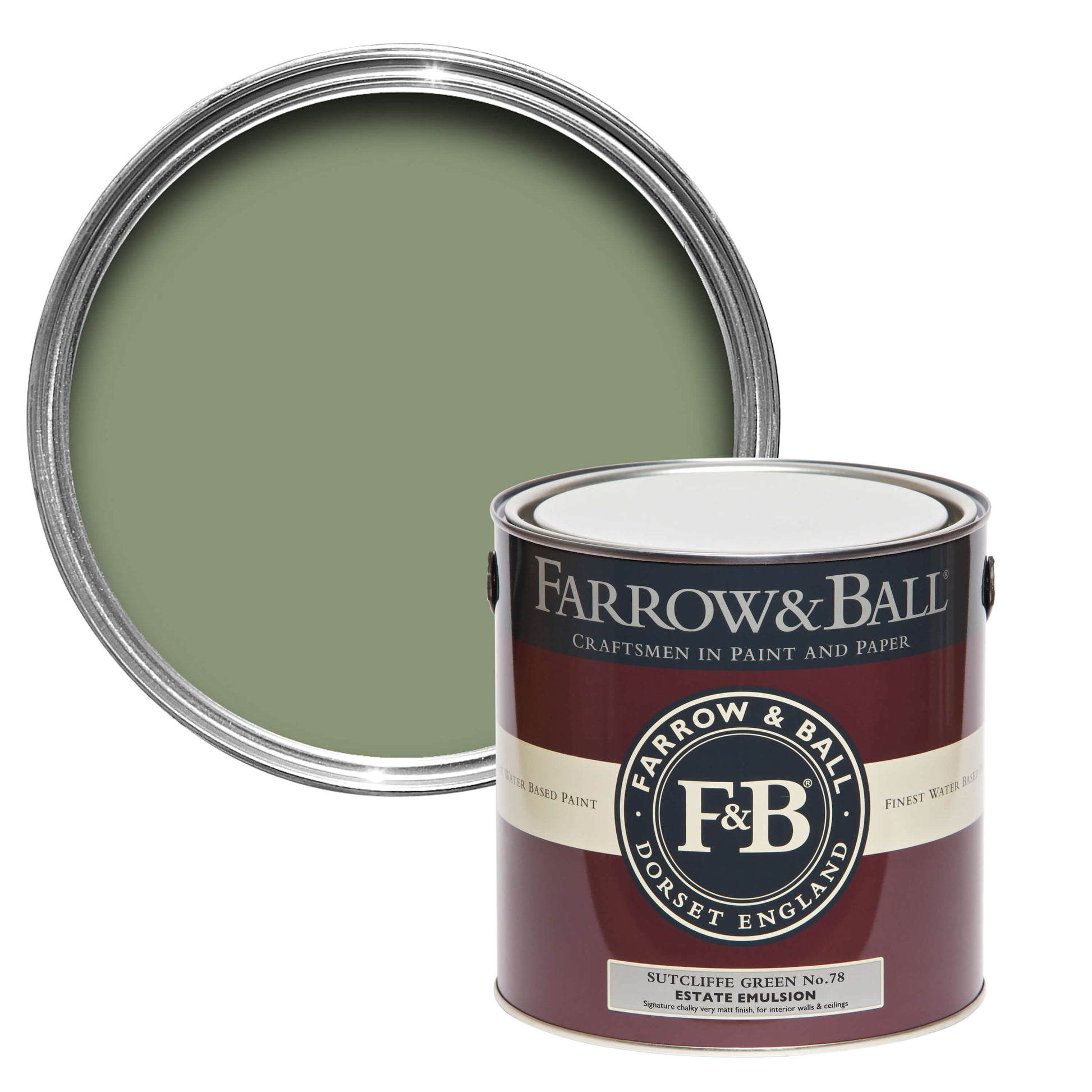 Farrow & Ball Sutcliffe Green No. 78 - Modern Eggshell 5L