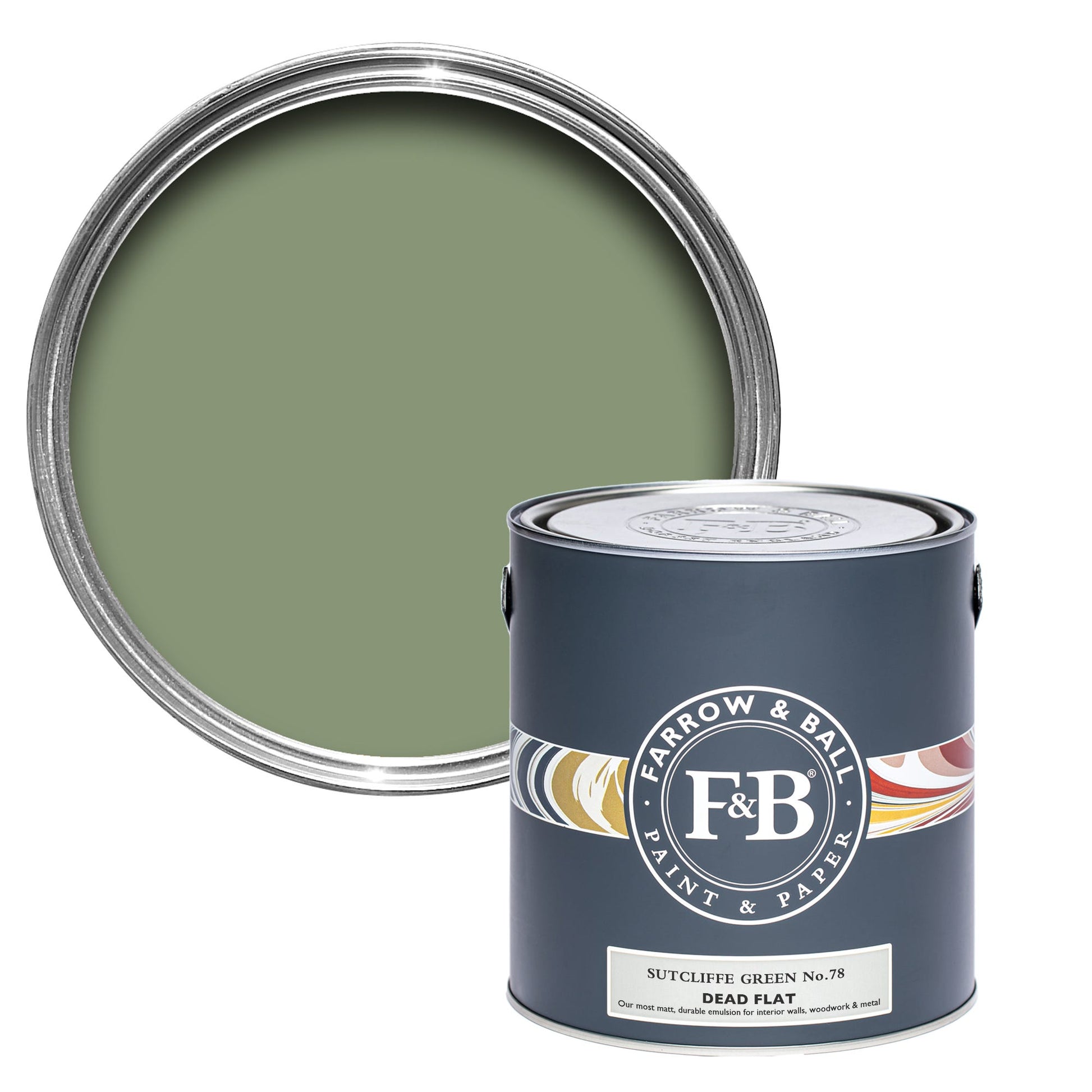 Farrow & Ball Sutcliffe Green No. 78 - Dead Flat 750ml