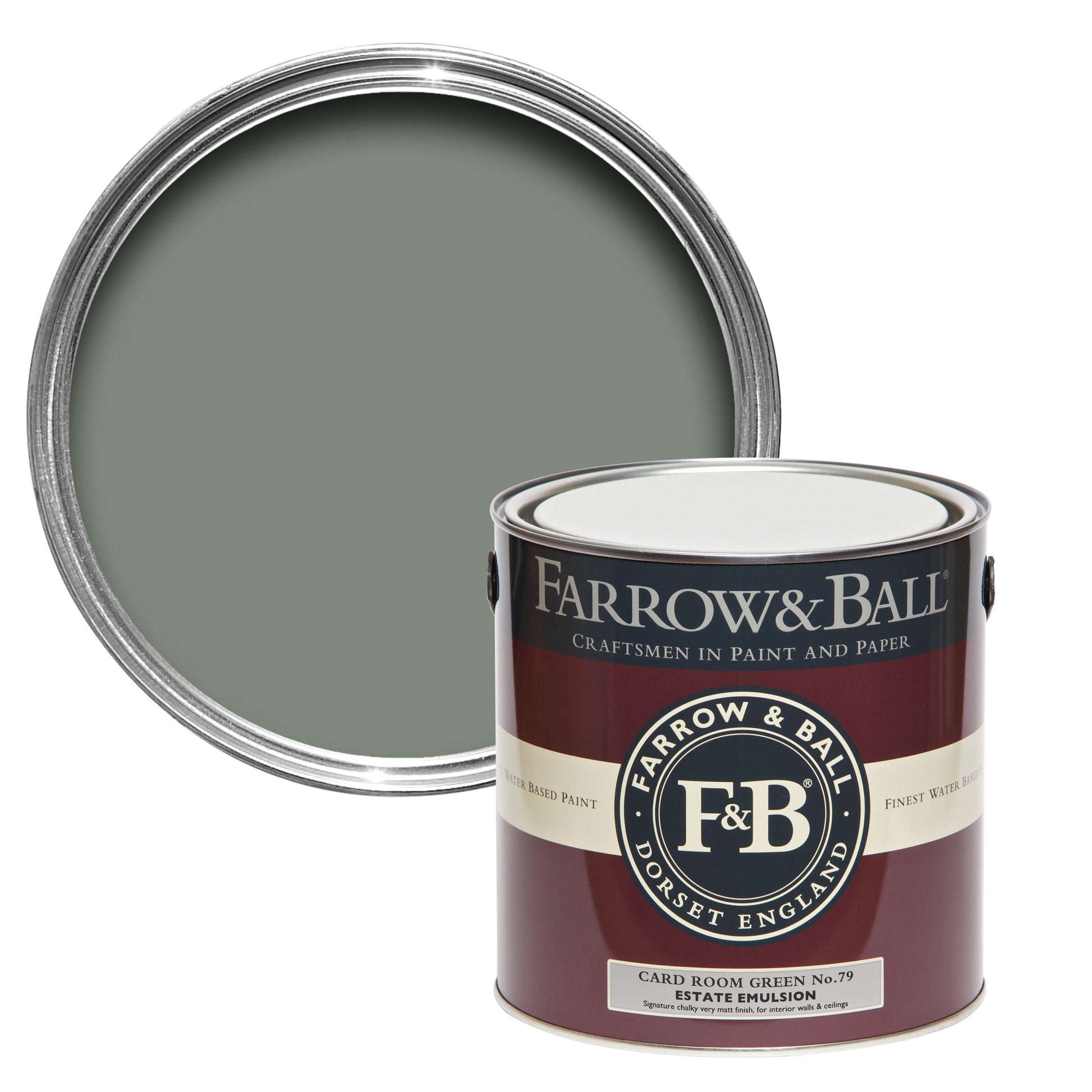 Farrow & Ball Card Room Green No. 79 - Exterior Eggshell 750ml