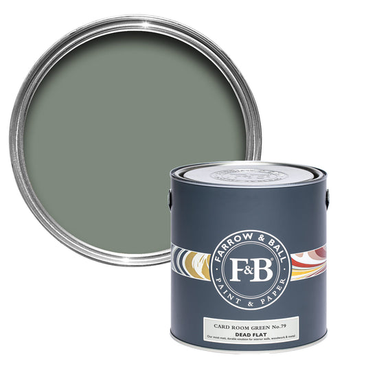 Farrow & Ball Card Room Green No. 79 - Dead Flat 2.5L