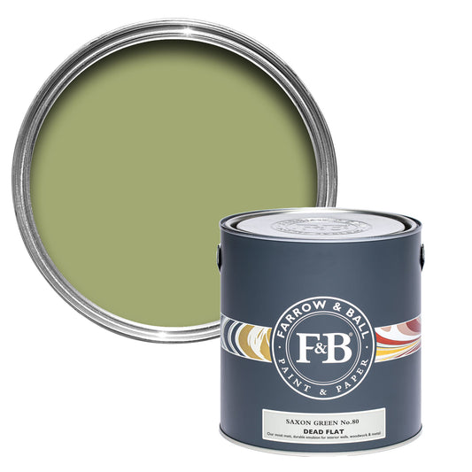 Farrow & Ball Saxon Green No. 80 - Dead Flat 2.5L