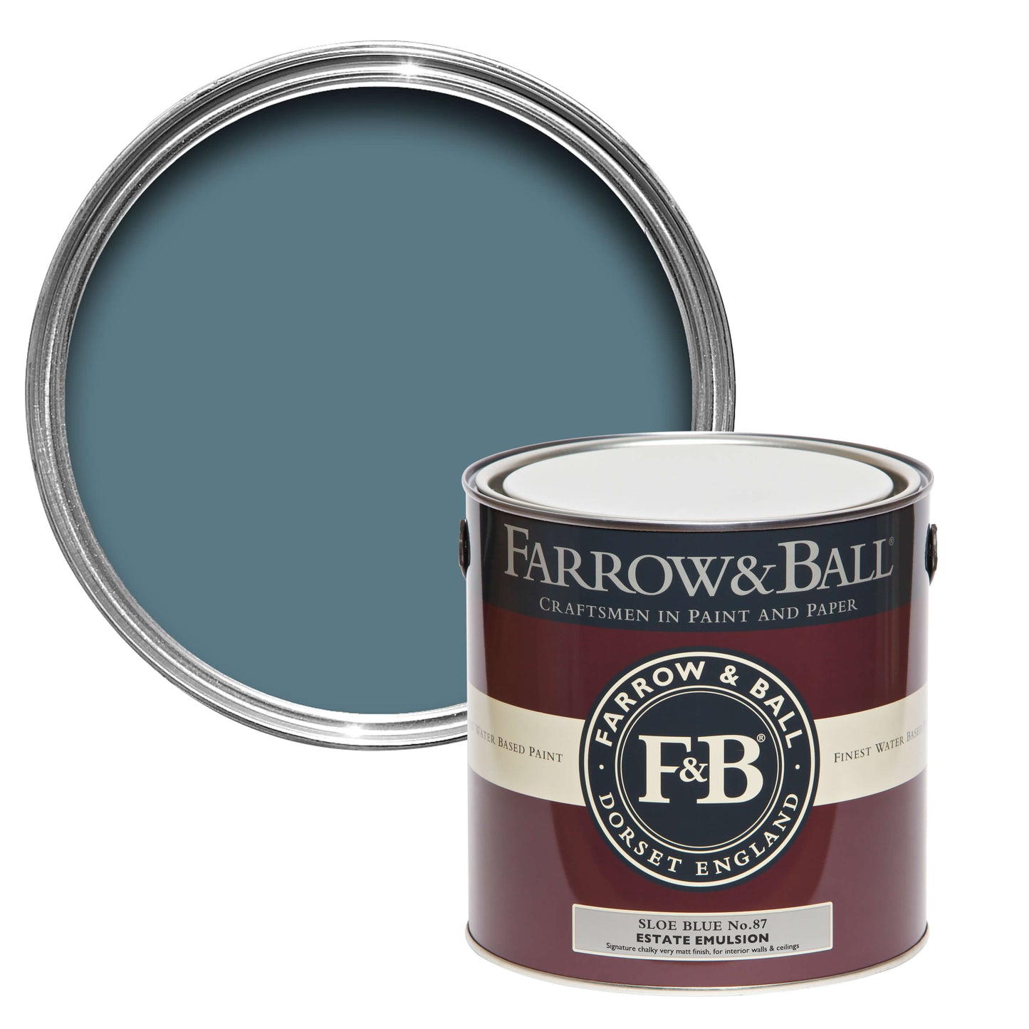 Farrow & Ball Sloe Blue No. 87 - Modern Eggshell 5L