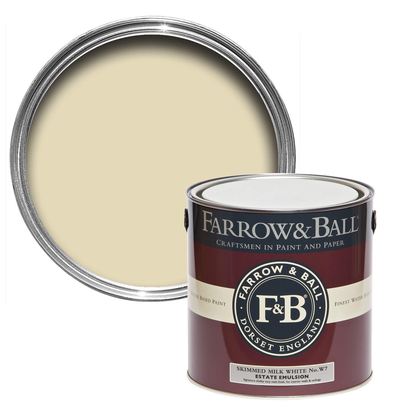 Farrow & Ball Skimmed Milk White No. W7 - Modern Eggshell 2.5L