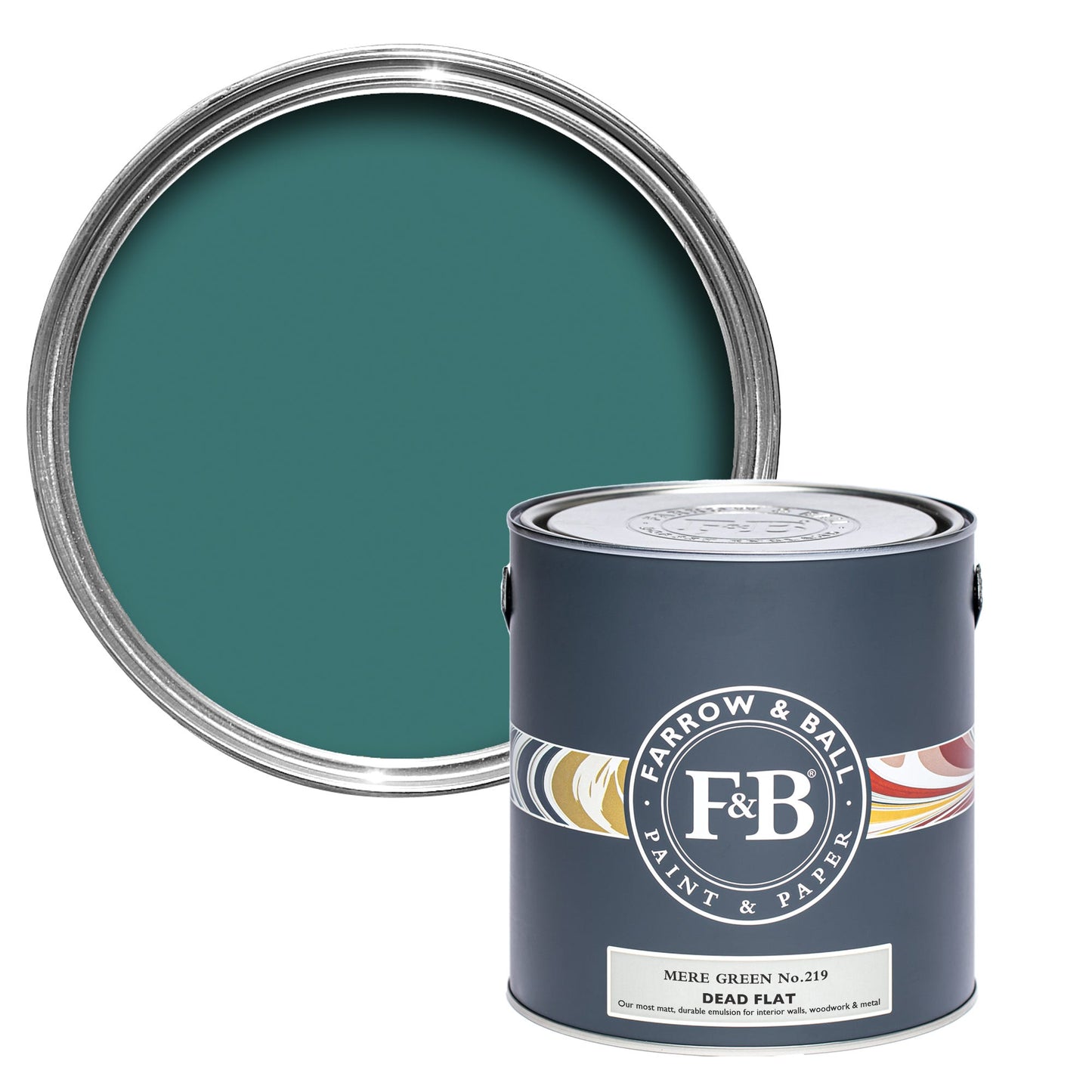 Farrow & Ball Mere Green No. 219 - Dead Flat 750ml