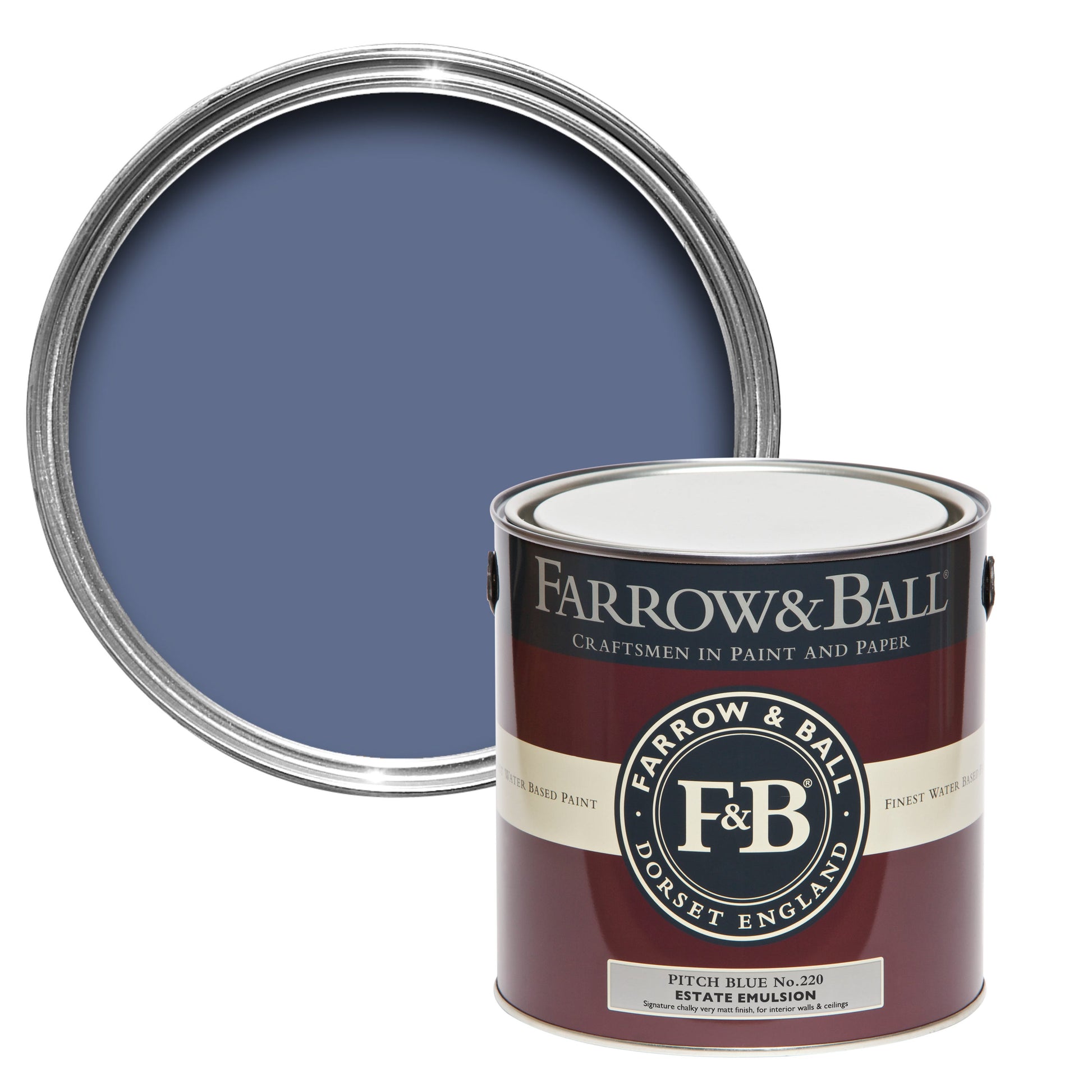 Farrow & Ball Pitch Blue No. 220 - Estate Eggshell 5L