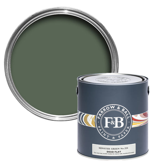Farrow & Ball Minster Green No. 224 - Dead Flat 2.5L