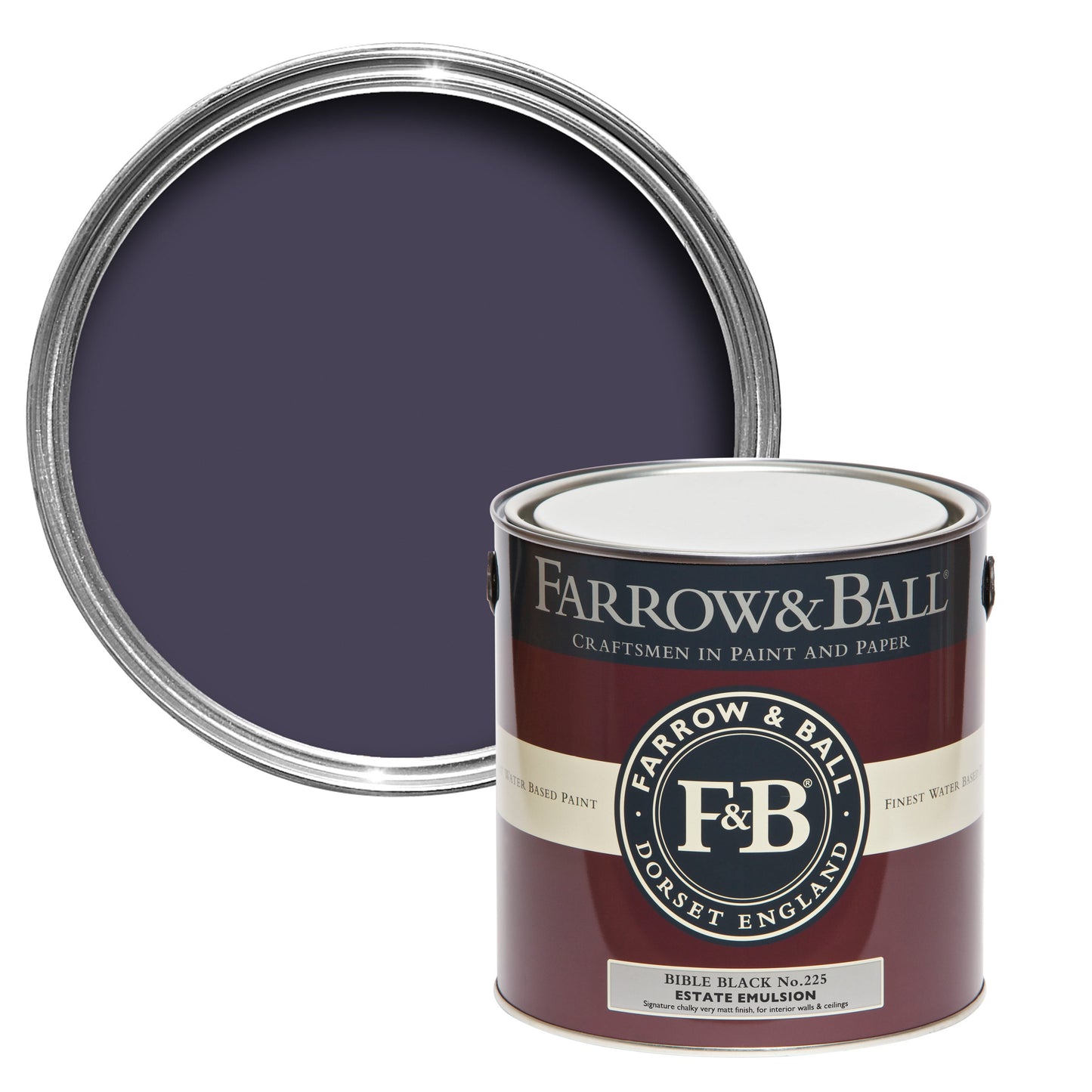 Farrow & Ball Bible Black No. 225 - Modern Eggshell 2.5L