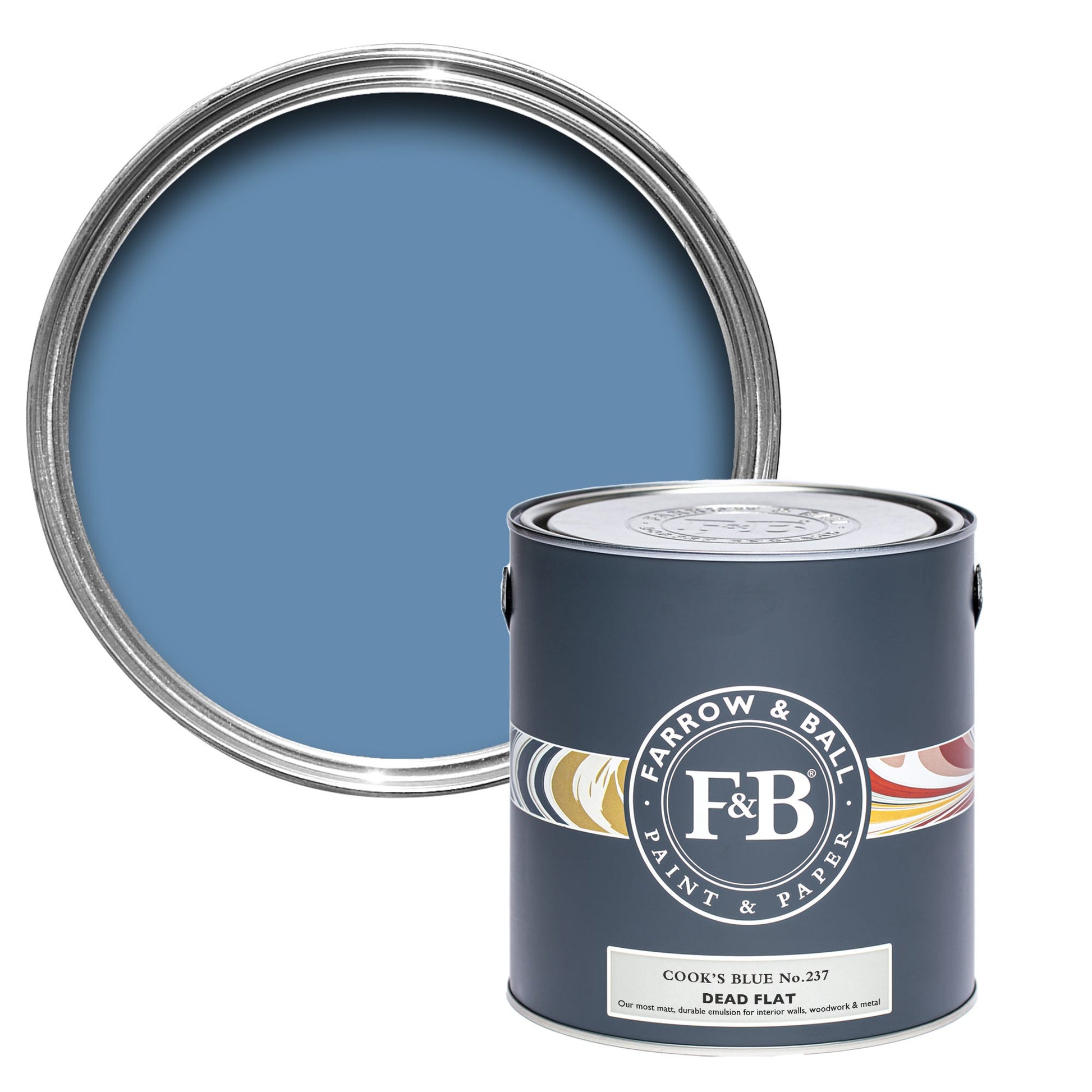 Farrow & Ball Cook's Blue No. 237 - Dead Flat 750ml