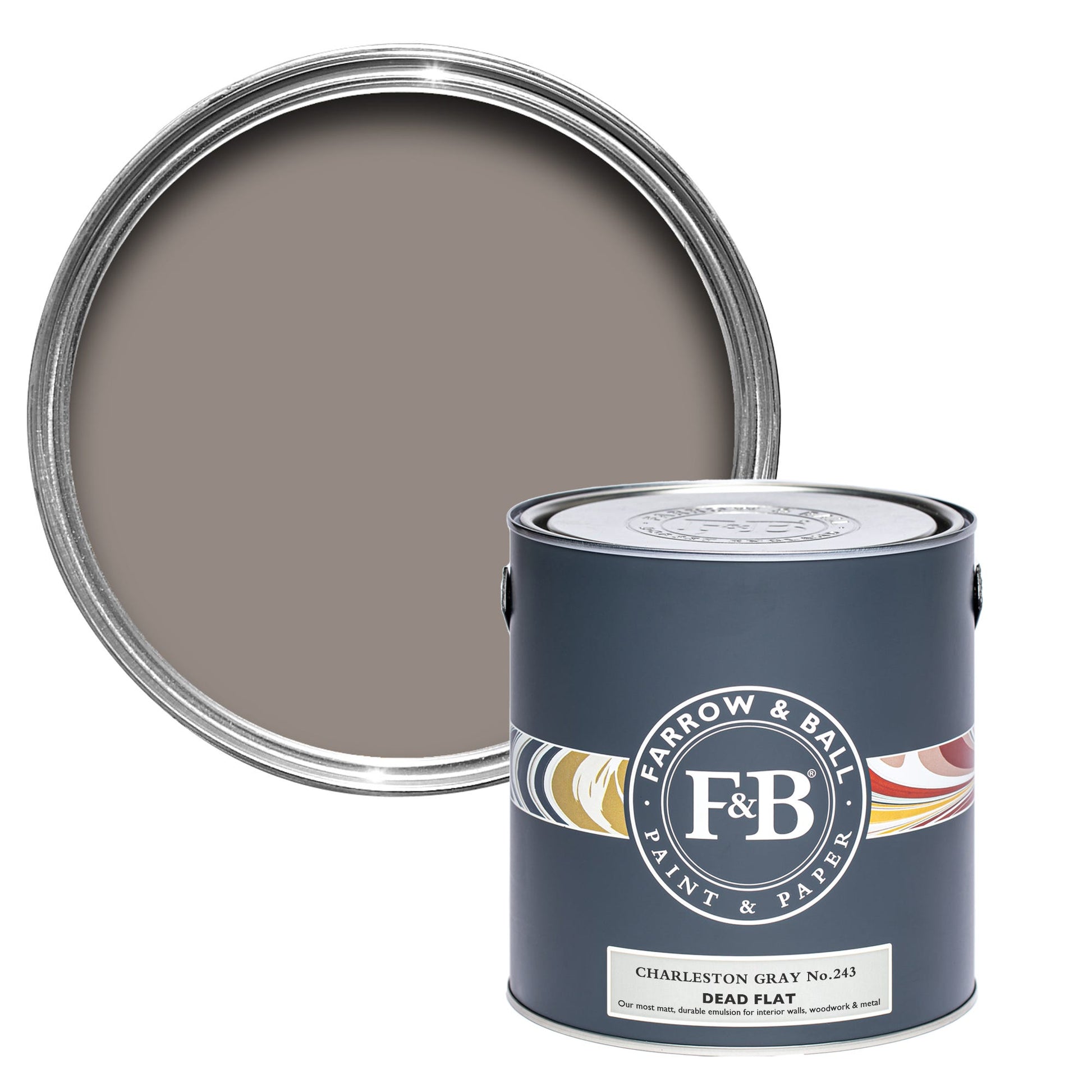 Farrow & Ball Charleston Gray No. 243 - Dead Flat 750ml