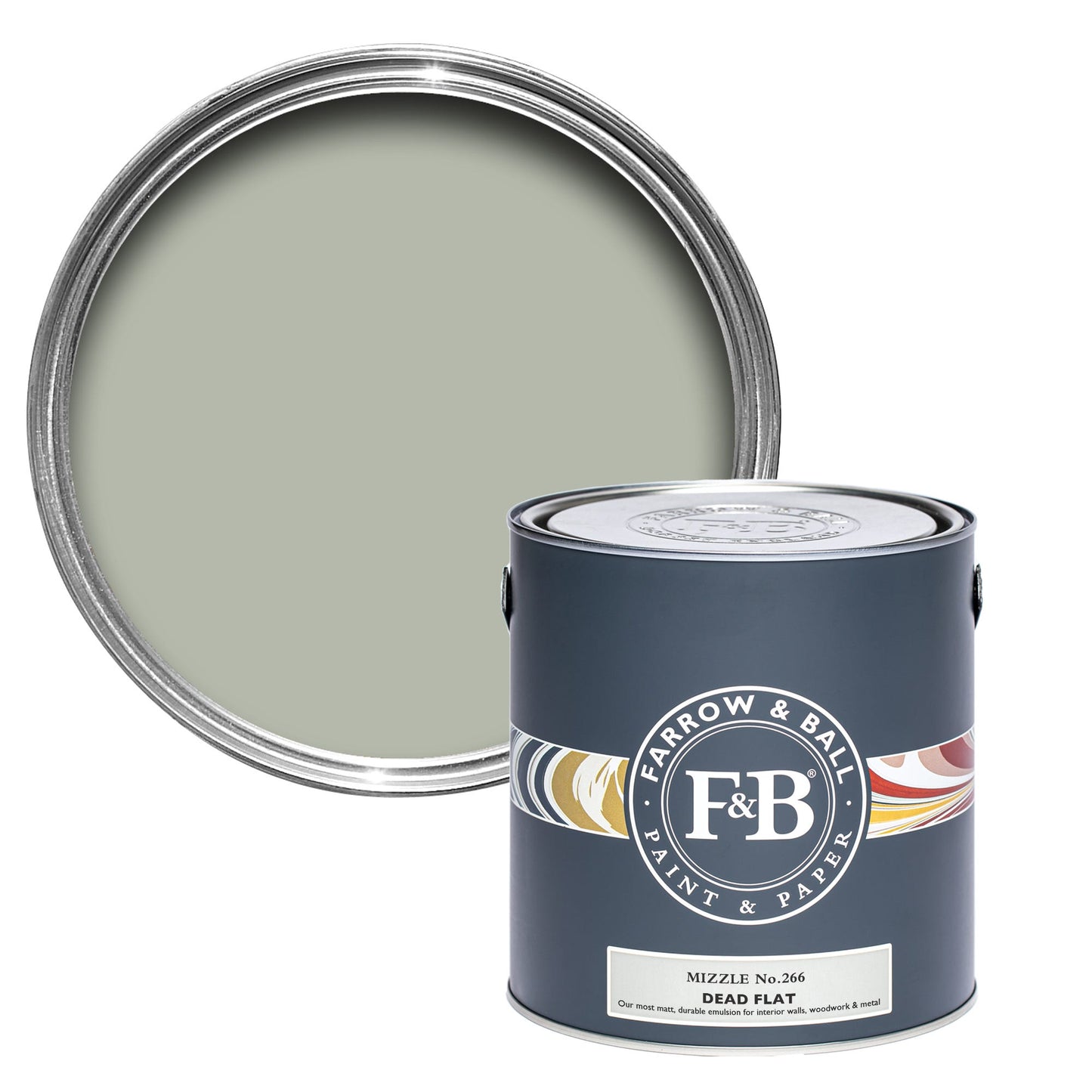 Farrow & Ball Mizzle No. 266 - Dead Flat 2.5L