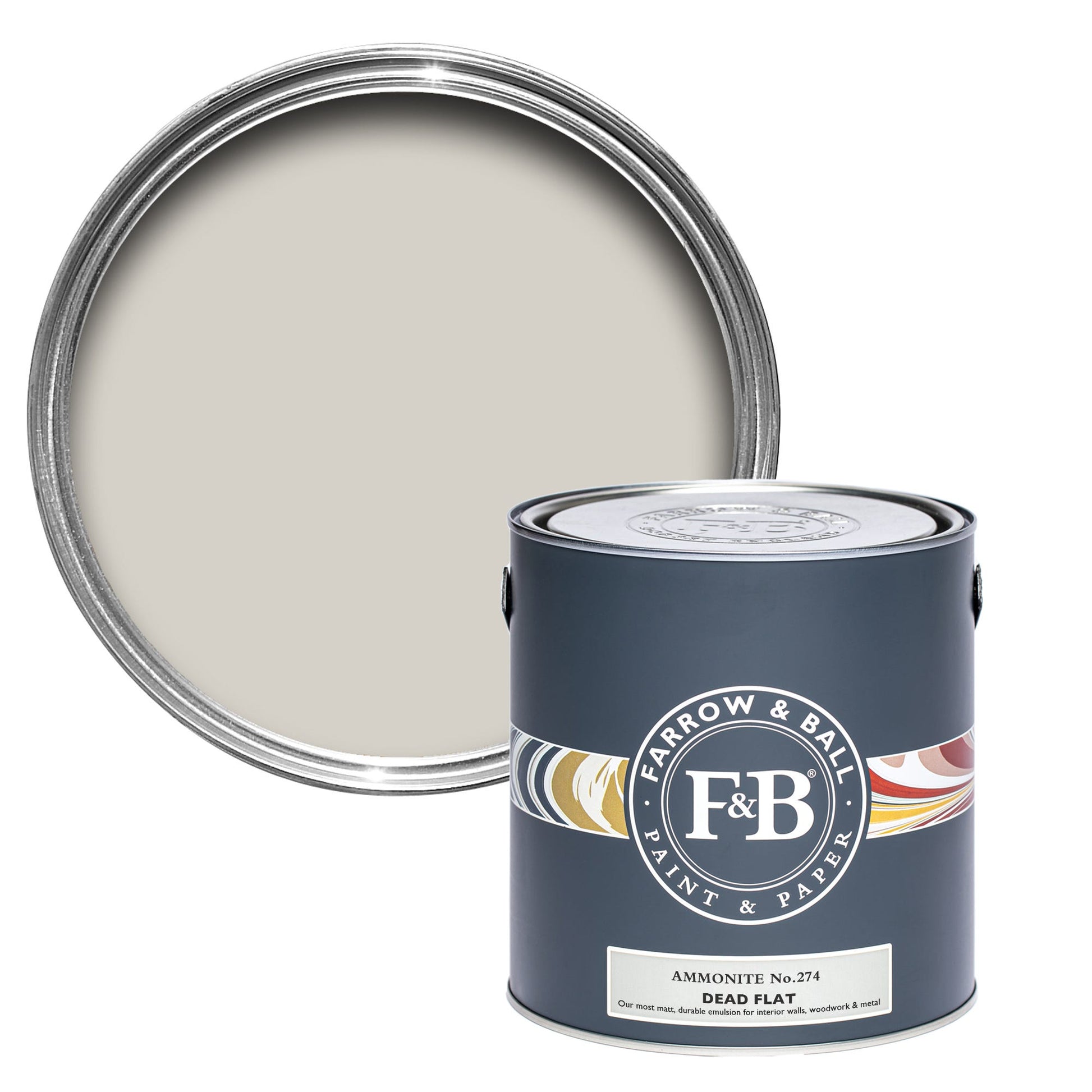 Farrow & Ball Ammonite No. 274 - Dead Flat 5L