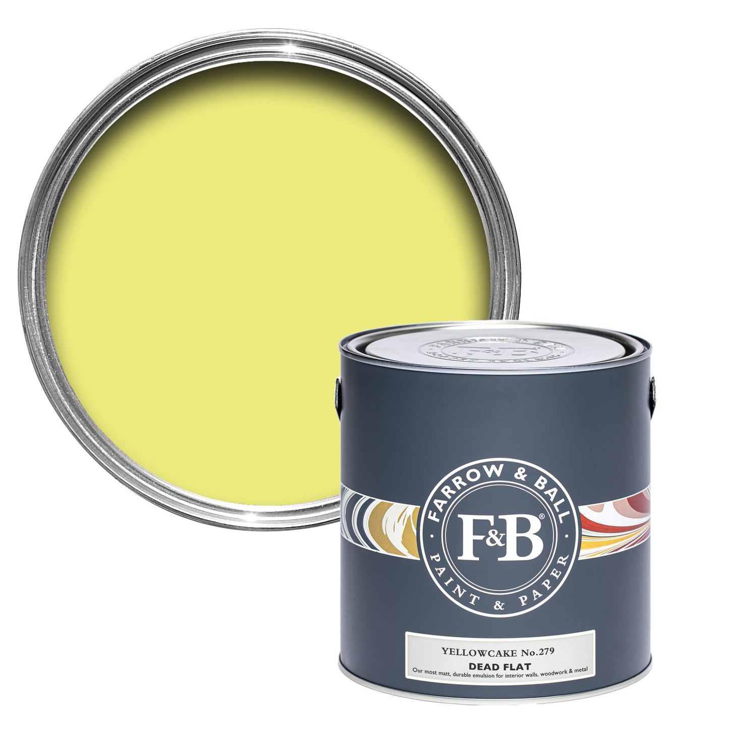 Farrow & Ball Yellowcake No. 279 - Dead Flat 5L