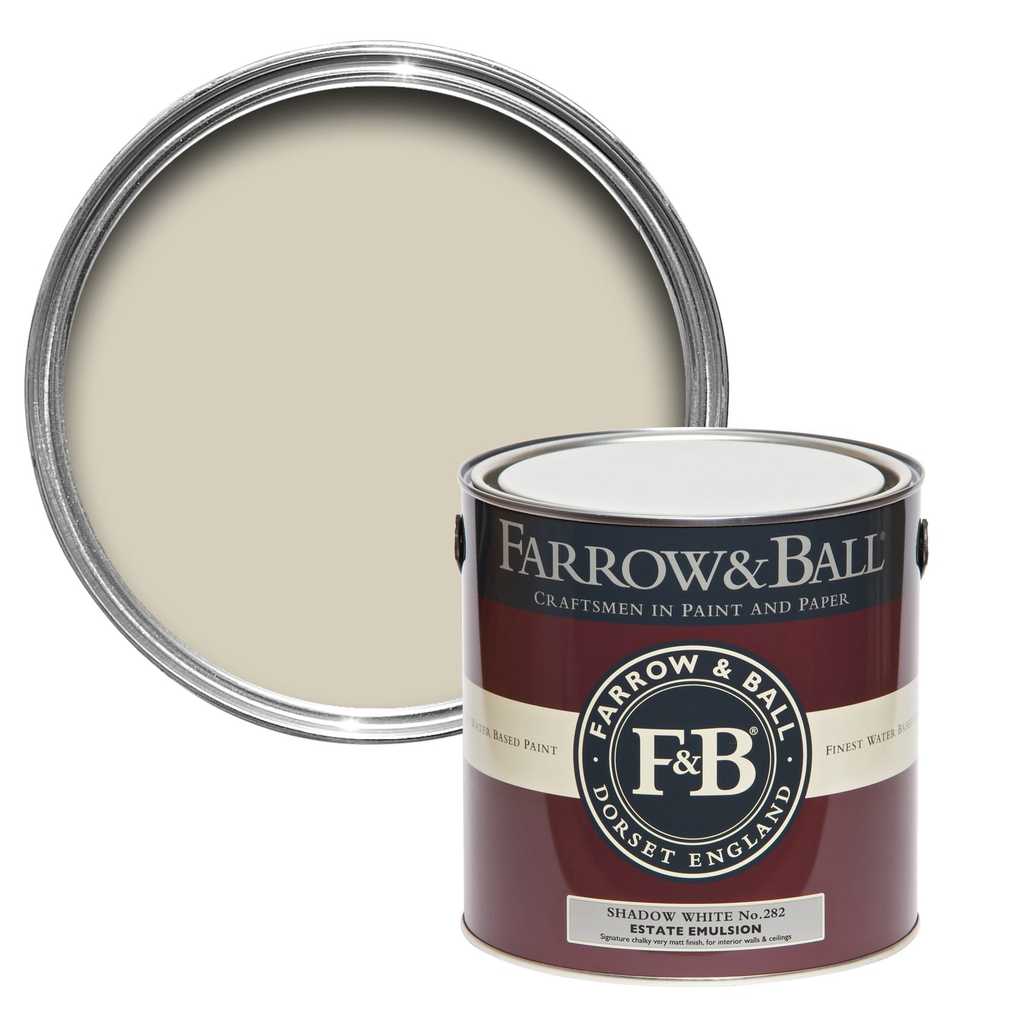 Farrow & Ball Shadow White No. 282 - Modern Emulsion 5L