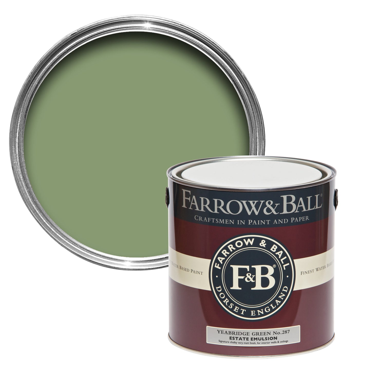 Farrow & Ball Yeabridge Green No. 287 - Casein Distemper 5L