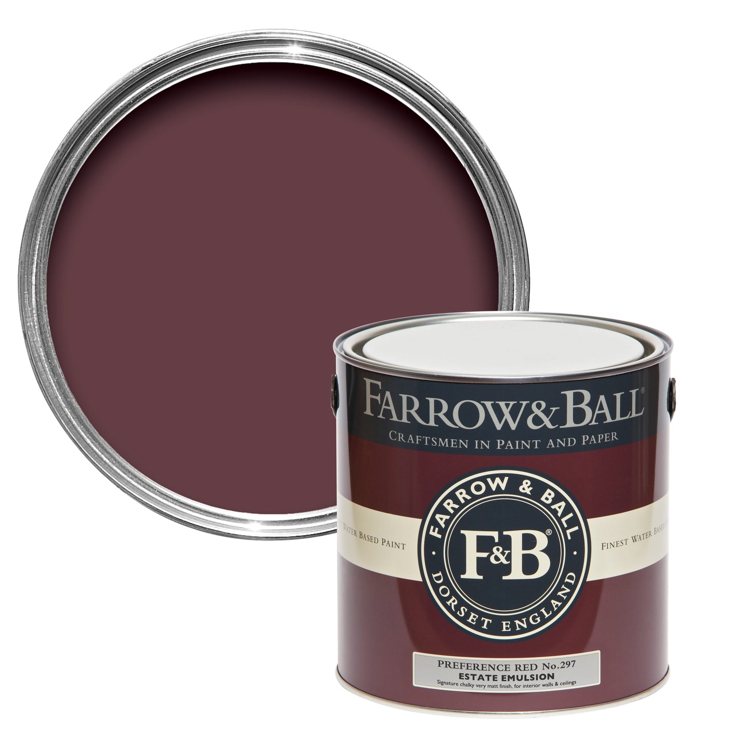 Farrow & Ball Preference Red No. 297 - Casein Distemper 2.5L