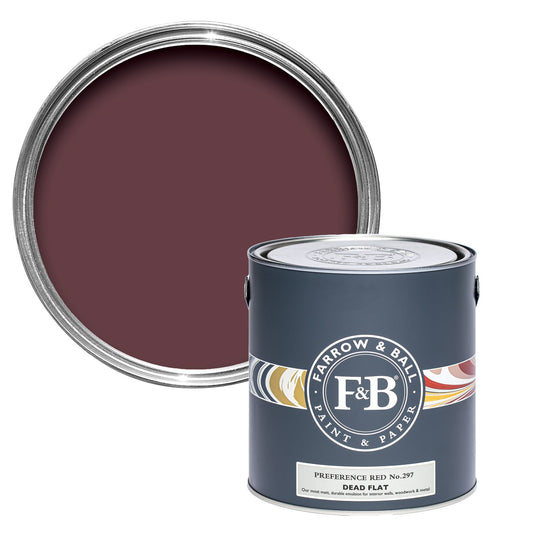Farrow & Ball Preference Red No. 297 - Dead Flat 5L