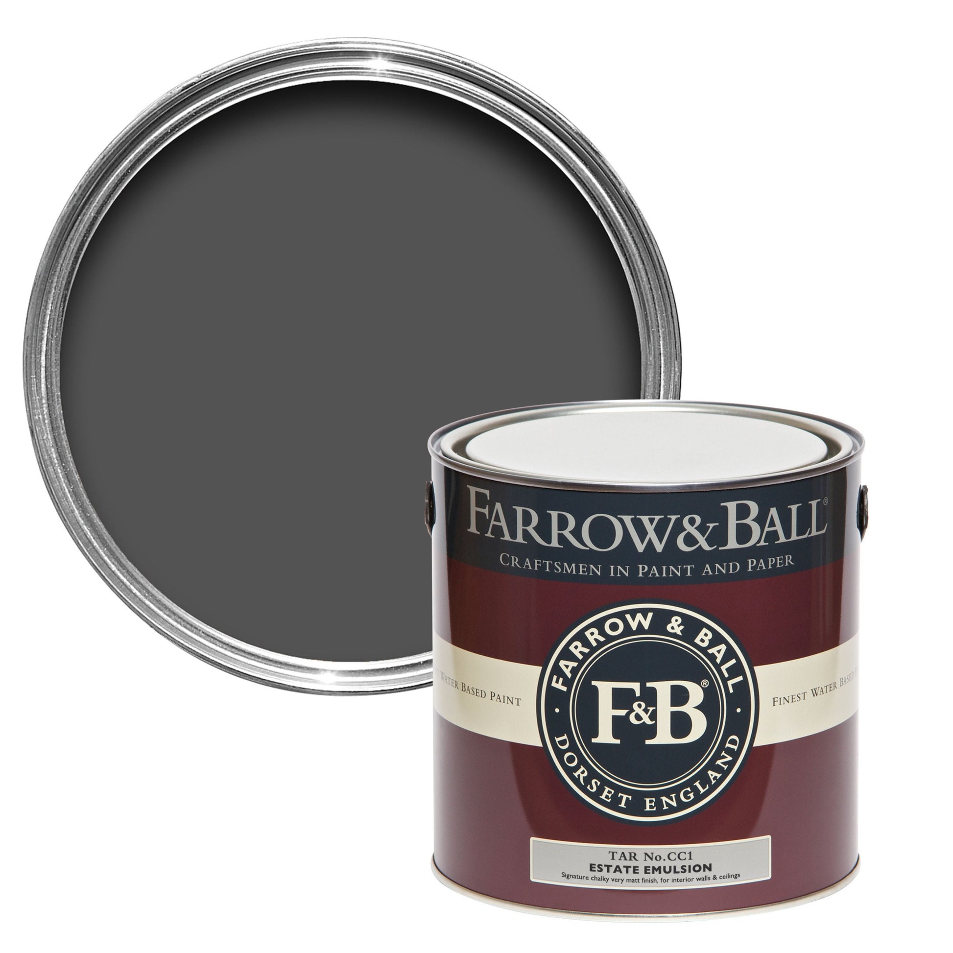 Farrow & Ball Tar No. CC1 - Flat Eggshell 750ml