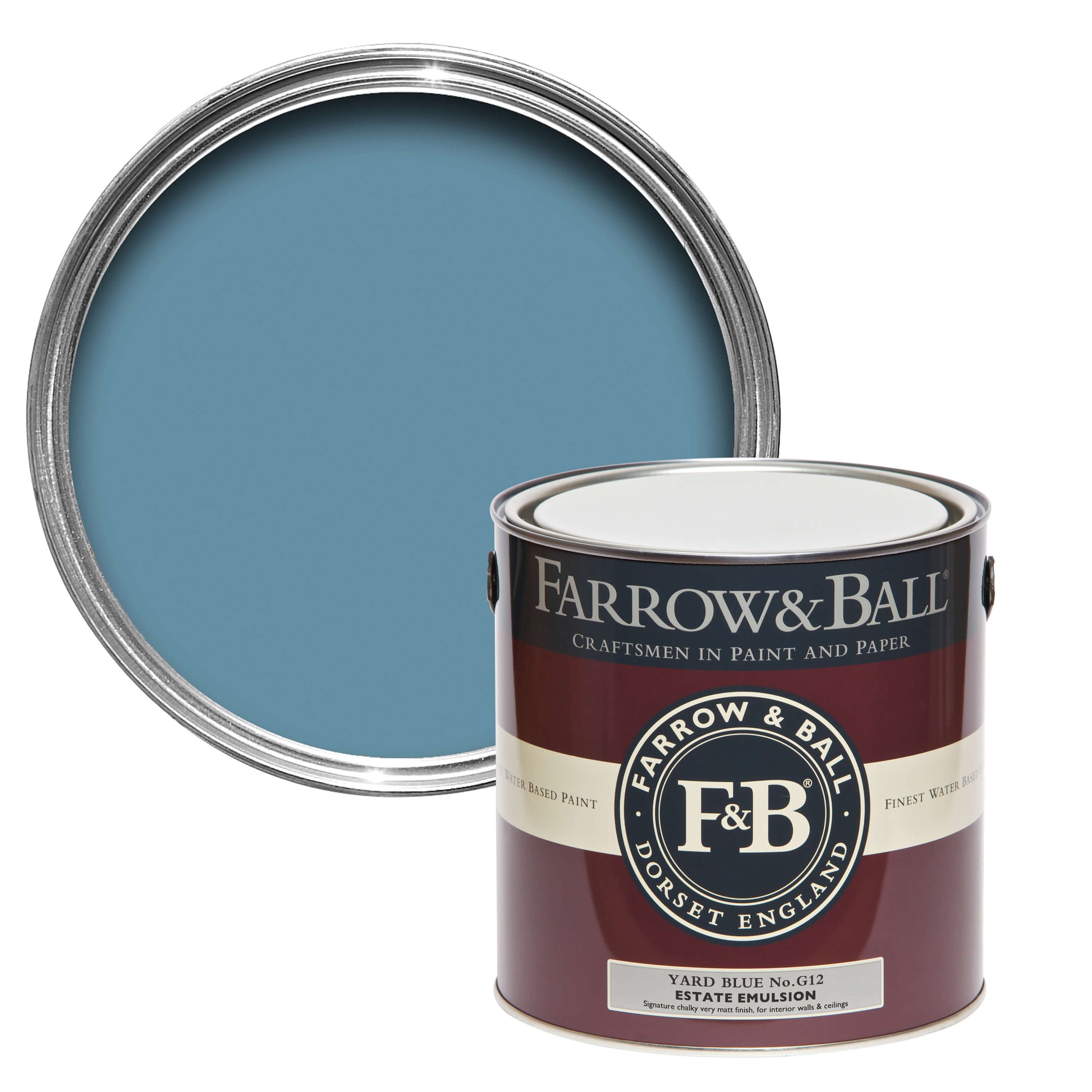 Farrow & Ball Yard Blue No. G12 - Flat Eggshell 750ml