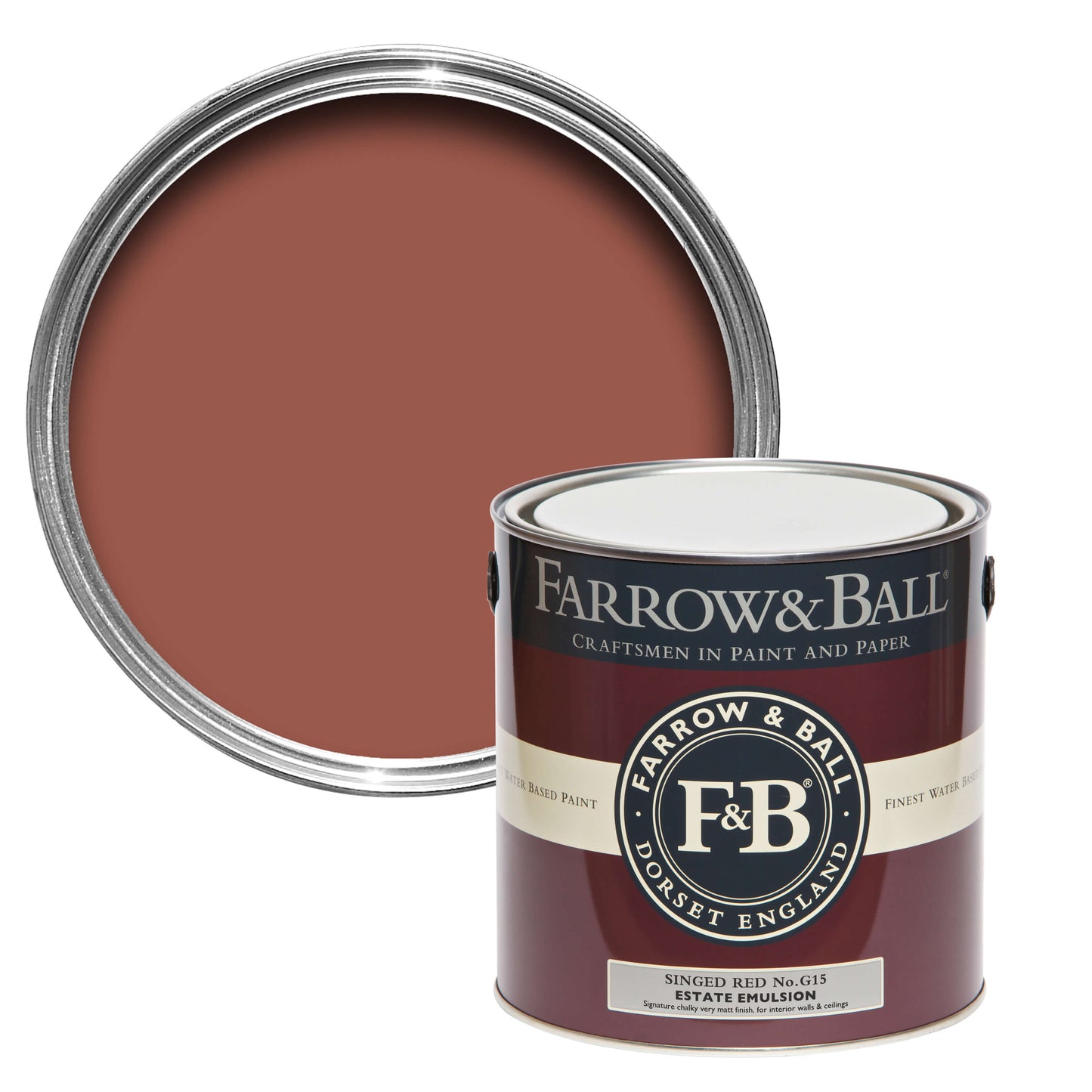 Farrow & Ball Singed Red No. G15 - Modern Eggshell 5L