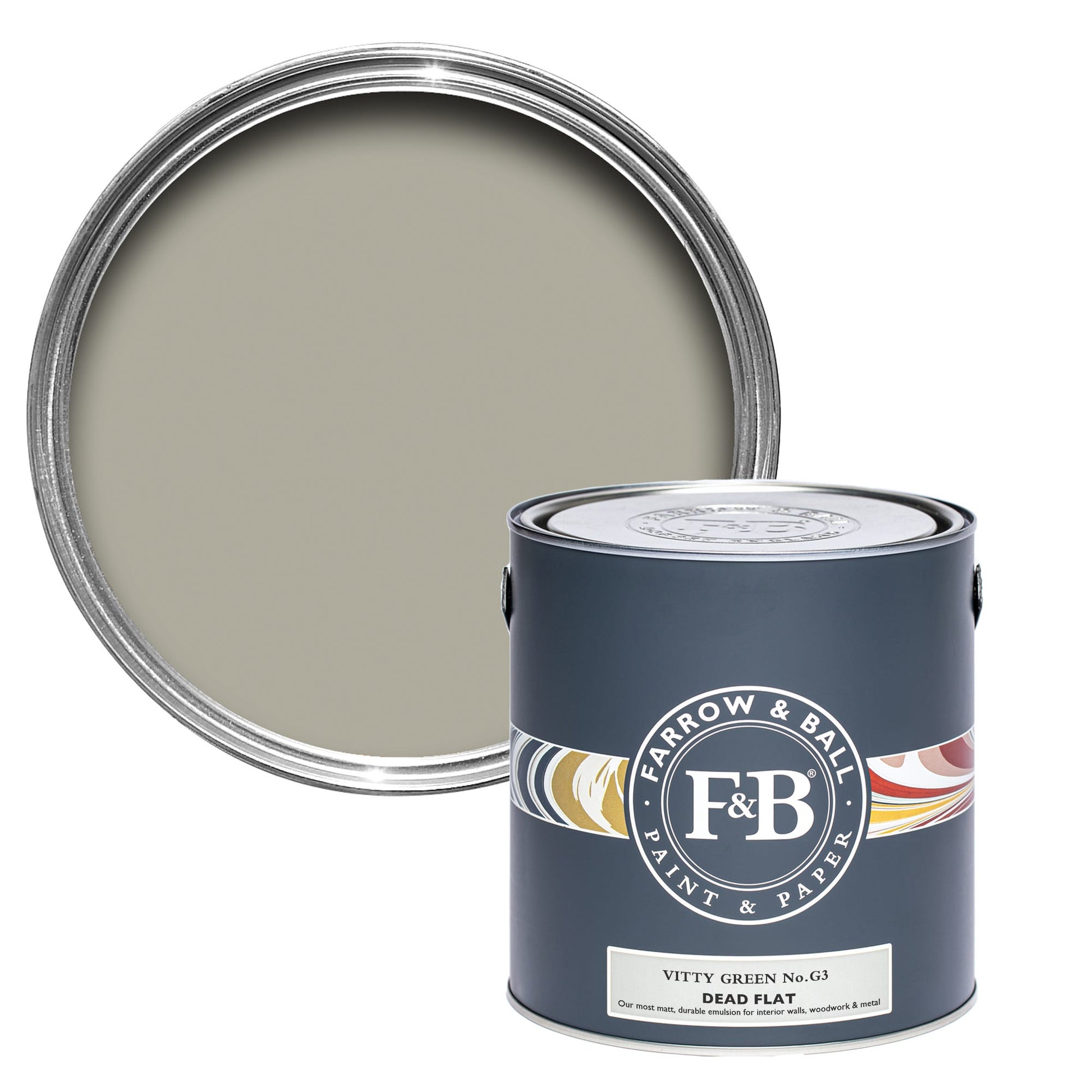 Farrow & Ball Vitty Green No. G3 - Dead Flat 5L