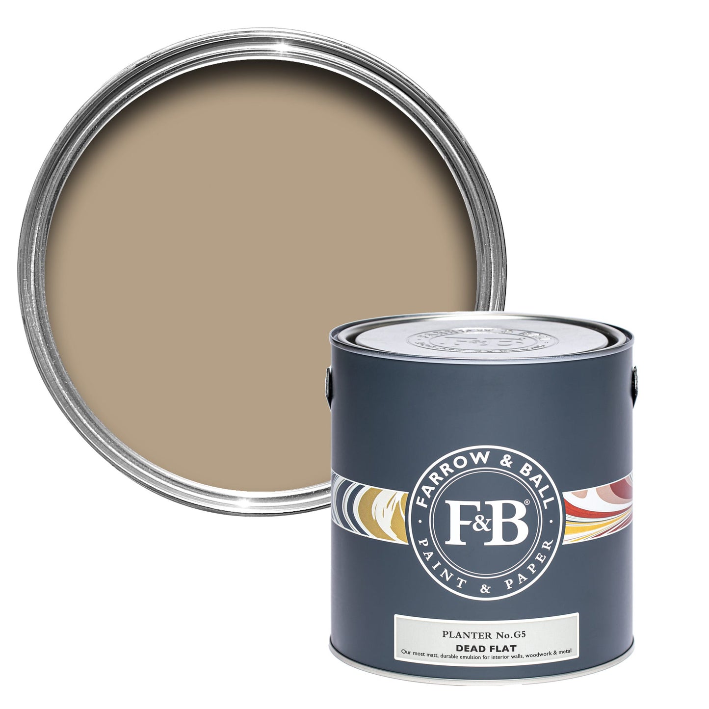 Farrow & Ball Planter No. G5 - Dead Flat 5L