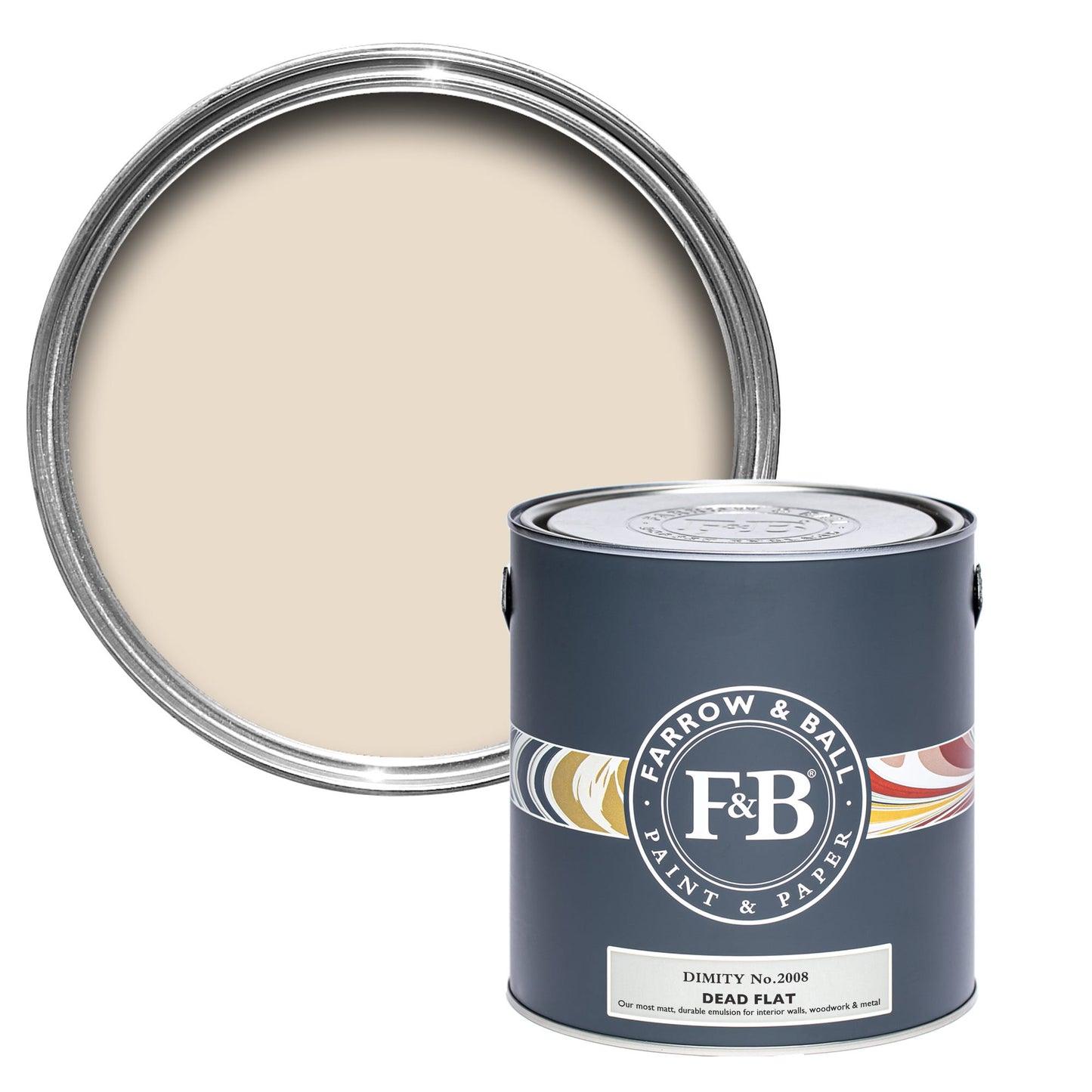 Farrow & Ball Dimity No. 2008 - Dead Flat 2.5L