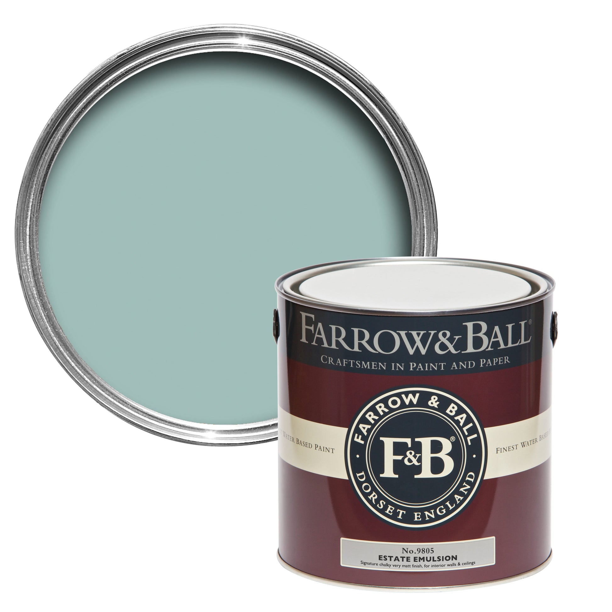 Farrow & Ball Ancona Blue No. 9805 - Flat Eggshell 5L