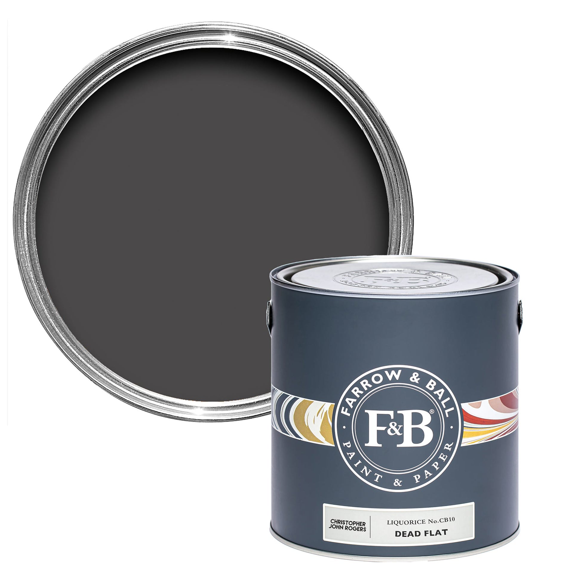 Farrow & Ball Liquorice No. CB10 - Dead Flat 5L