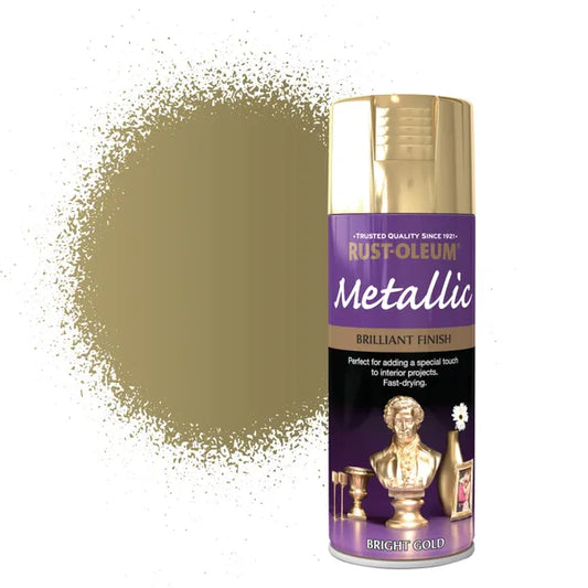 Bespoke Decor Rust-oleum Brilliant Metallic Bright Gold 400ml paint