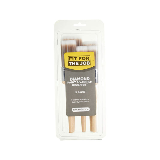 prodec Fit for the job Diamond 5PC brush set 2x1”,2x1.5”,2” now with cutting in brush paint