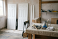 AI-generated decorating preparation inspiration with white primed timber doors and trim